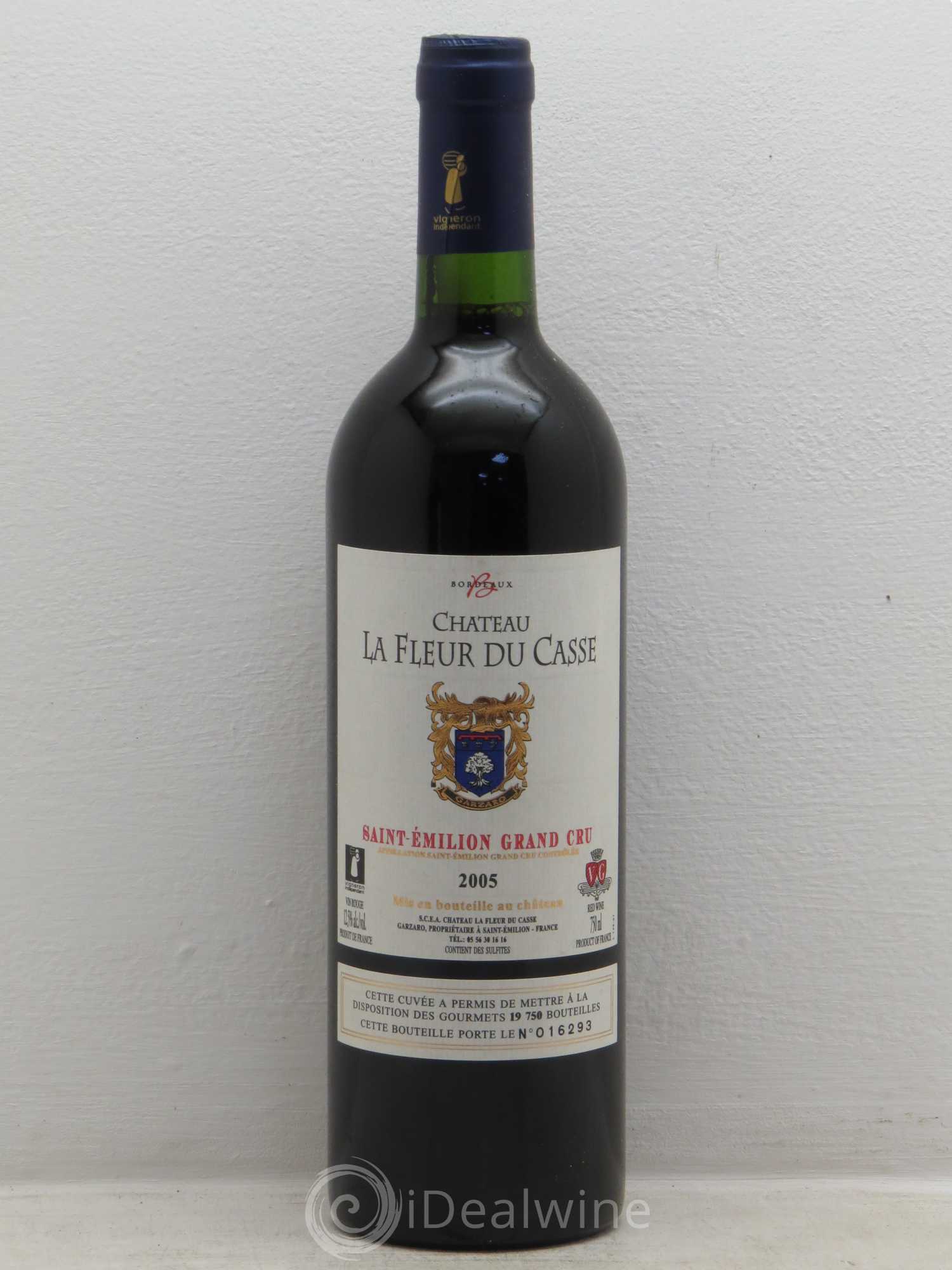 Saint-Émilion La Fleur du casse 2005 - Posten von 12 Flaschen - 0