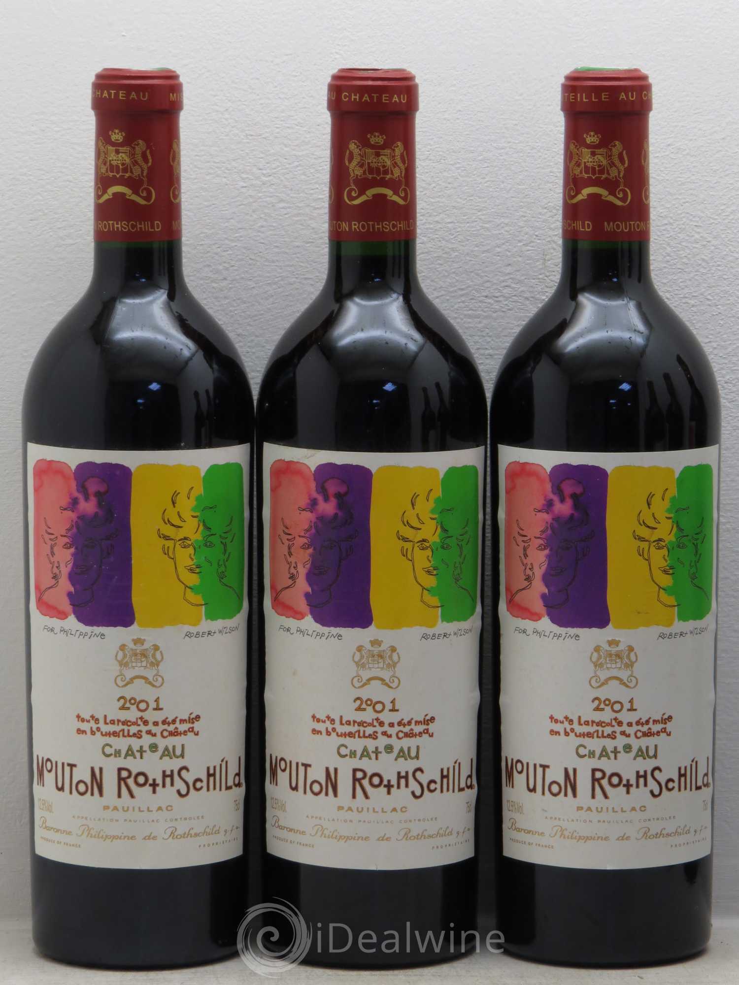 Château Mouton Rothschild 1er Grand Cru Classé 2001 - Lot de 6 bouteilles - 1