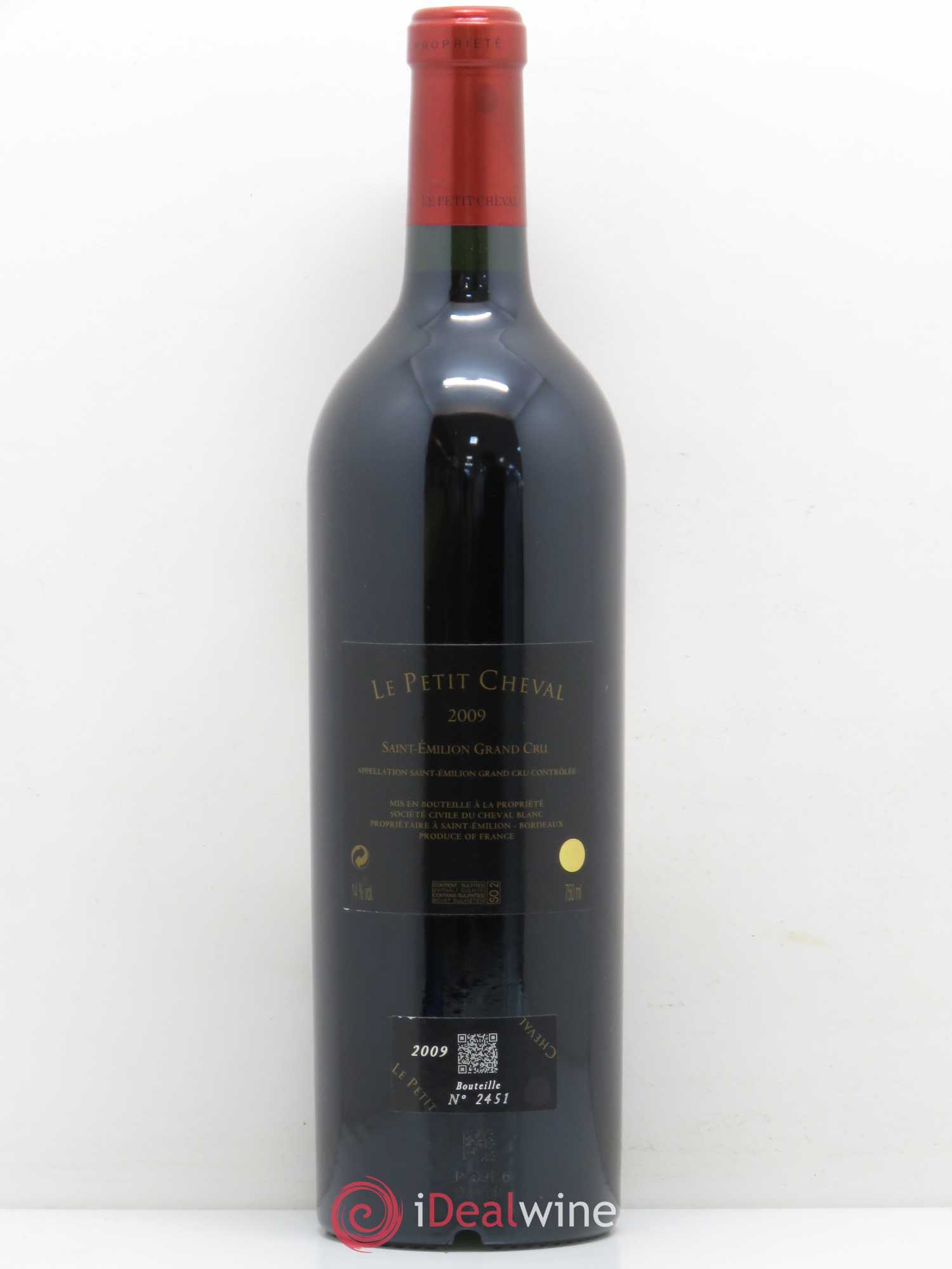 Le Petit Cheval Second Vin 2009 - Lot de 1 bouteille - 1