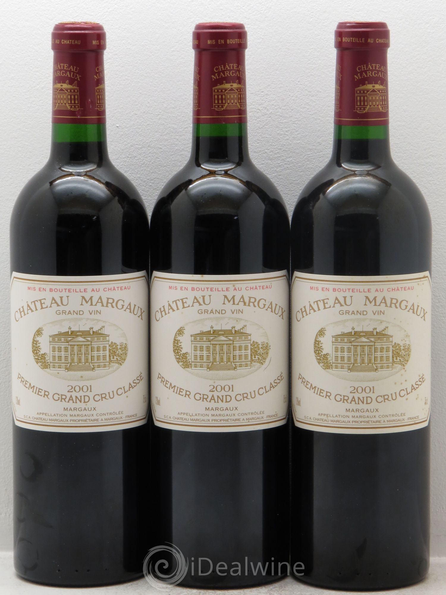 Château Margaux 1er Grand Cru Classé 2001 - Lot de 3 bouteilles - 0