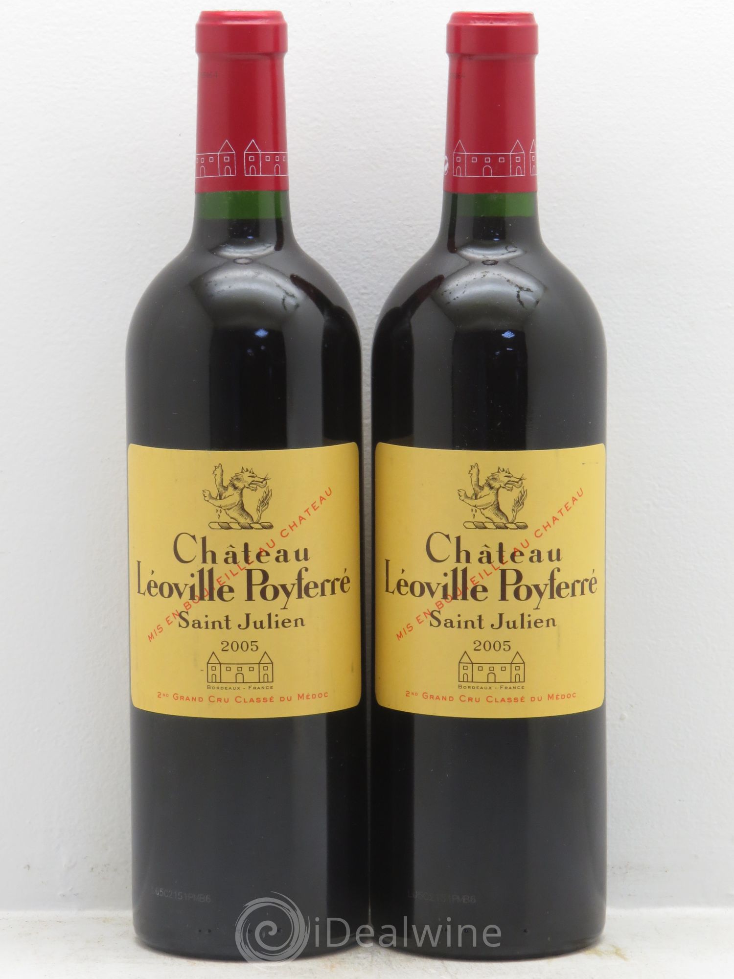 Château Léoville Poyferré 2ème Grand Cru Classé 2005 - Lot de 2 bouteilles - 0