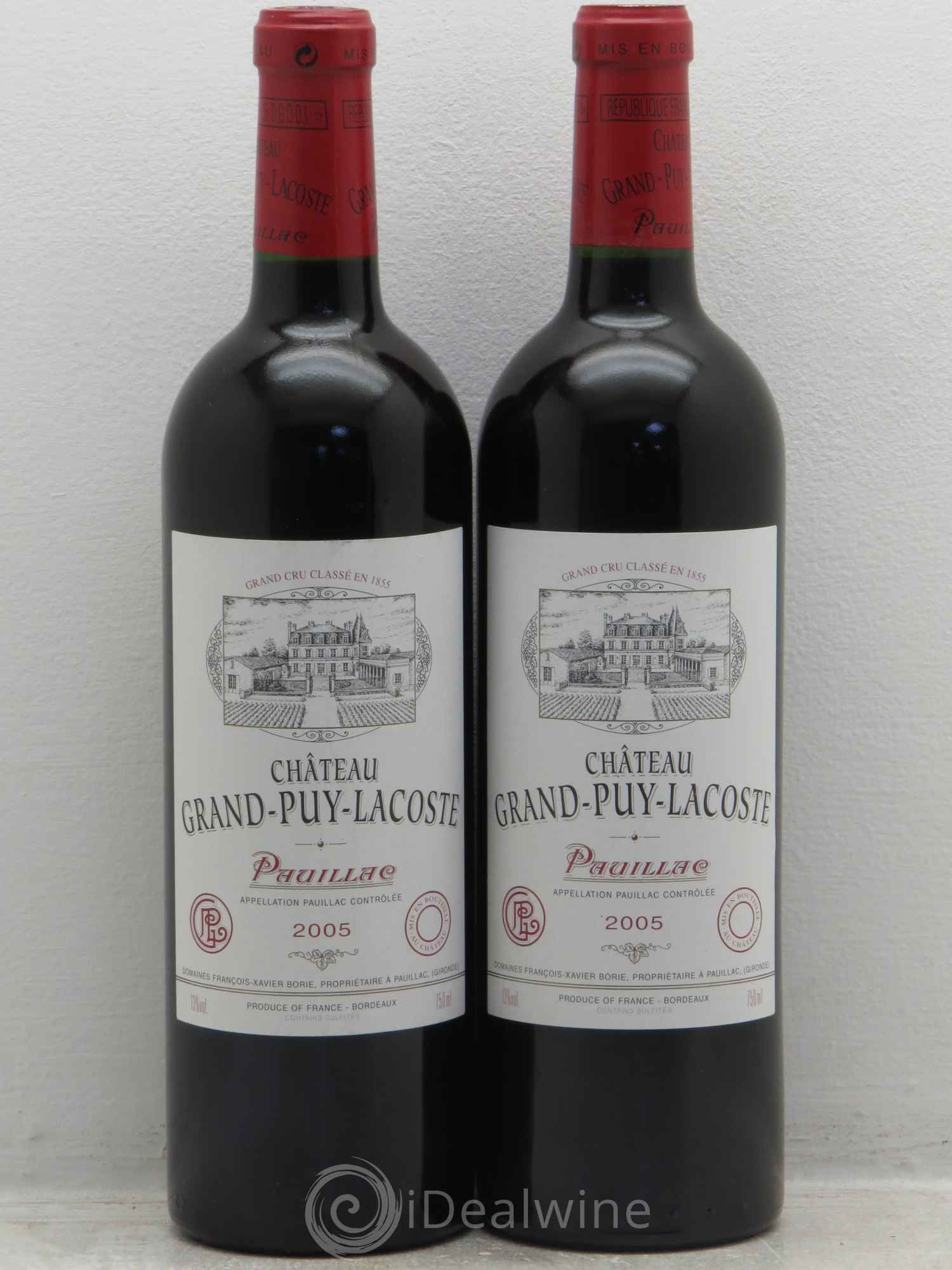 Château Grand Puy Lacoste 5ème Grand Cru Classé 2005 - Lot de 2 bouteilles - 0