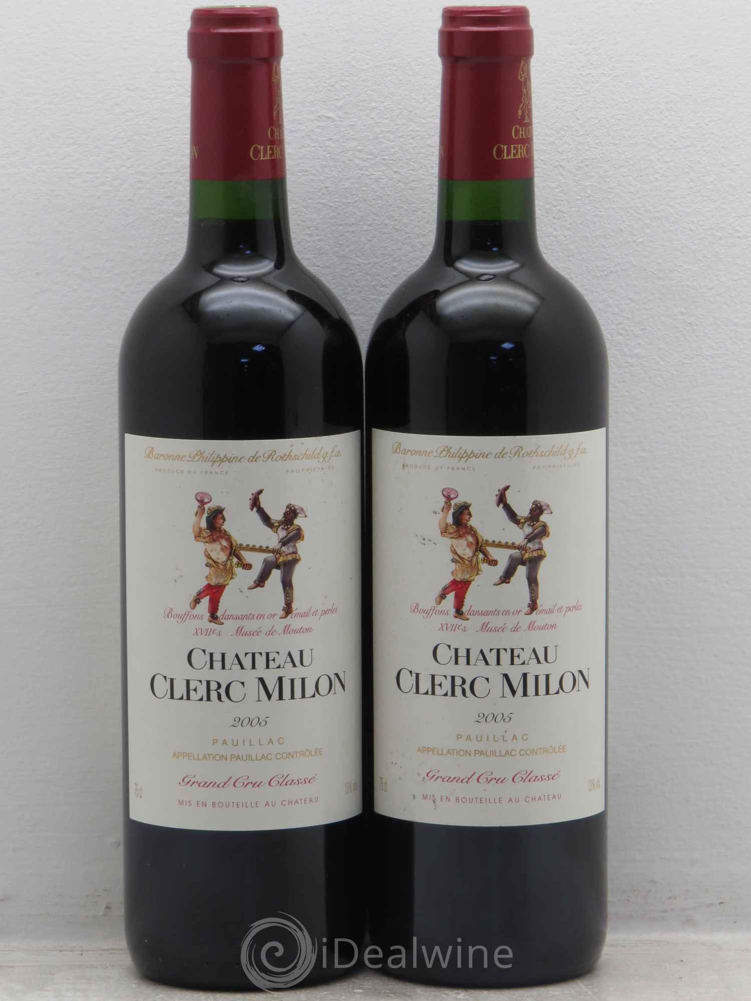 Château Clerc Milon 5ème Grand Cru Classé 2005 - Lot de 2 bouteilles - 0