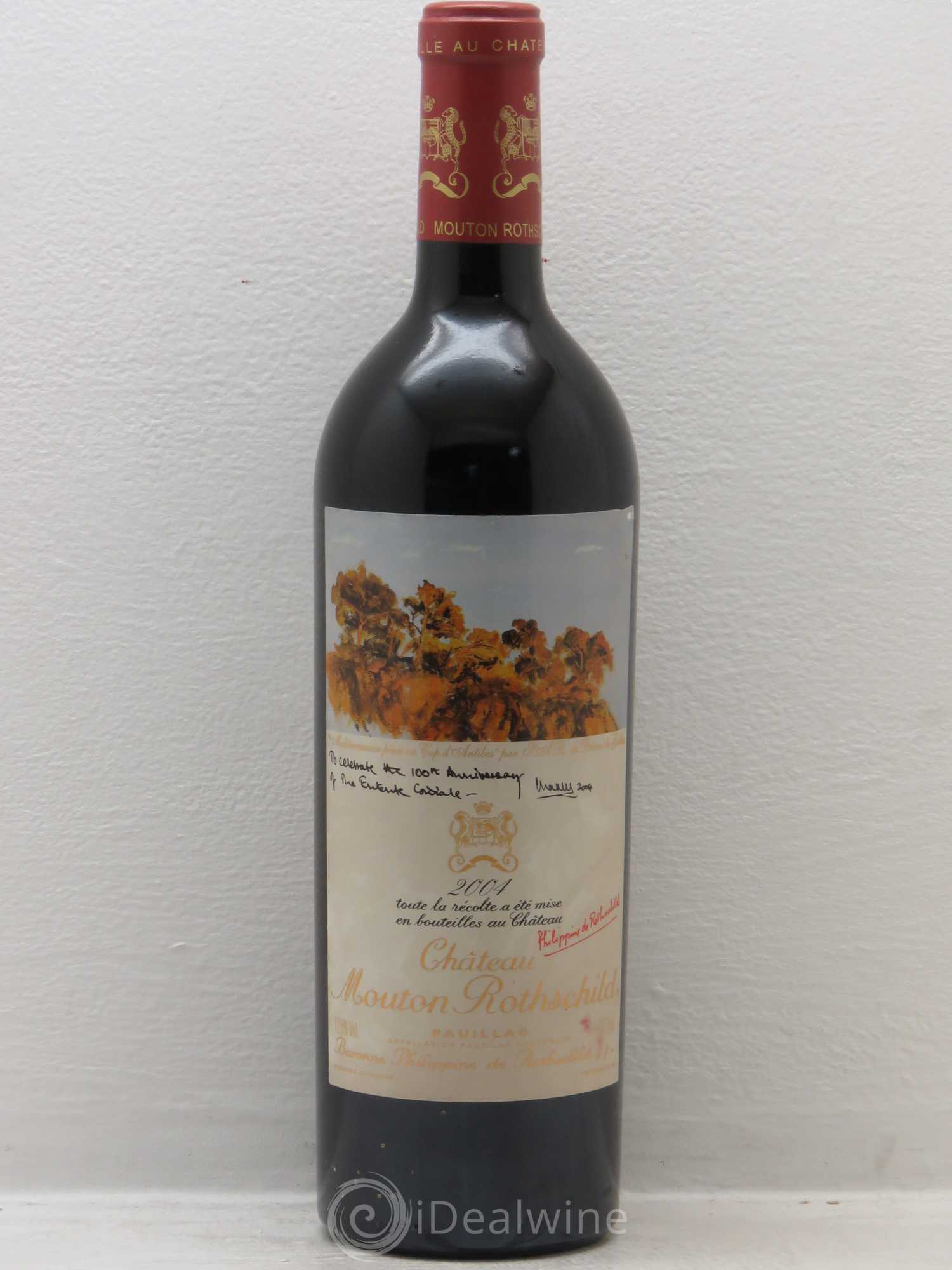 Château Mouton Rothschild 1er Grand Cru Classé 2004 - Lot de 1 bouteille - 0
