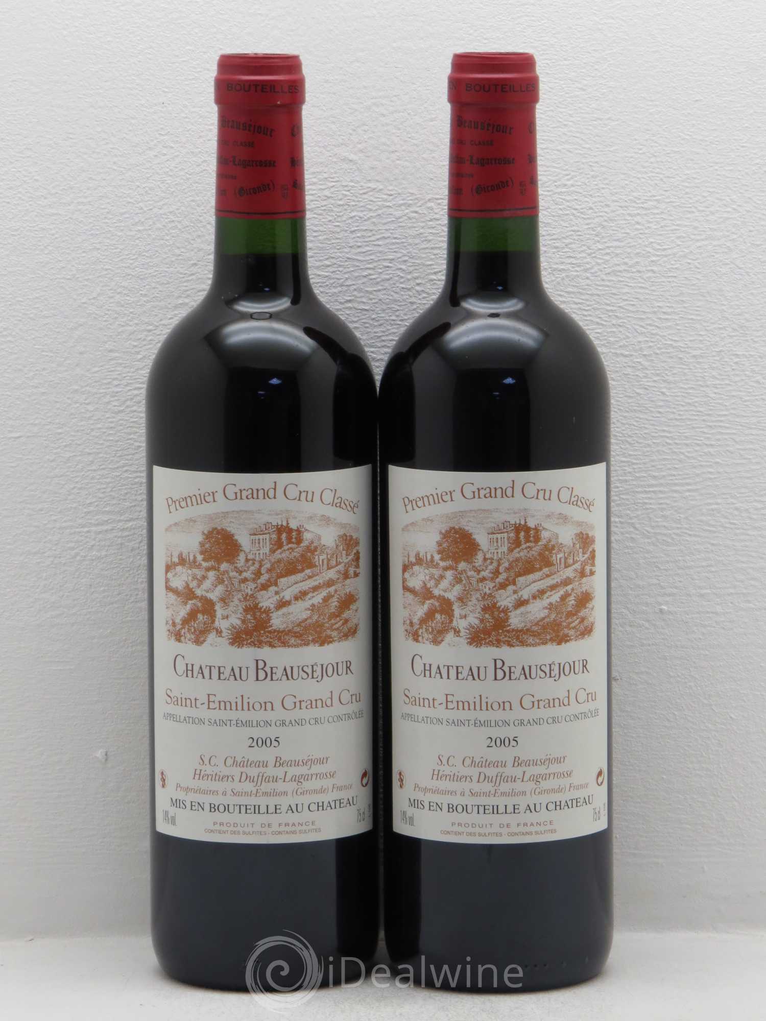 Château Beauséjour (Duffau-Lagarrosse) 1er Grand Cru Classé B 2005 - Lot de 4 bouteilles - 2