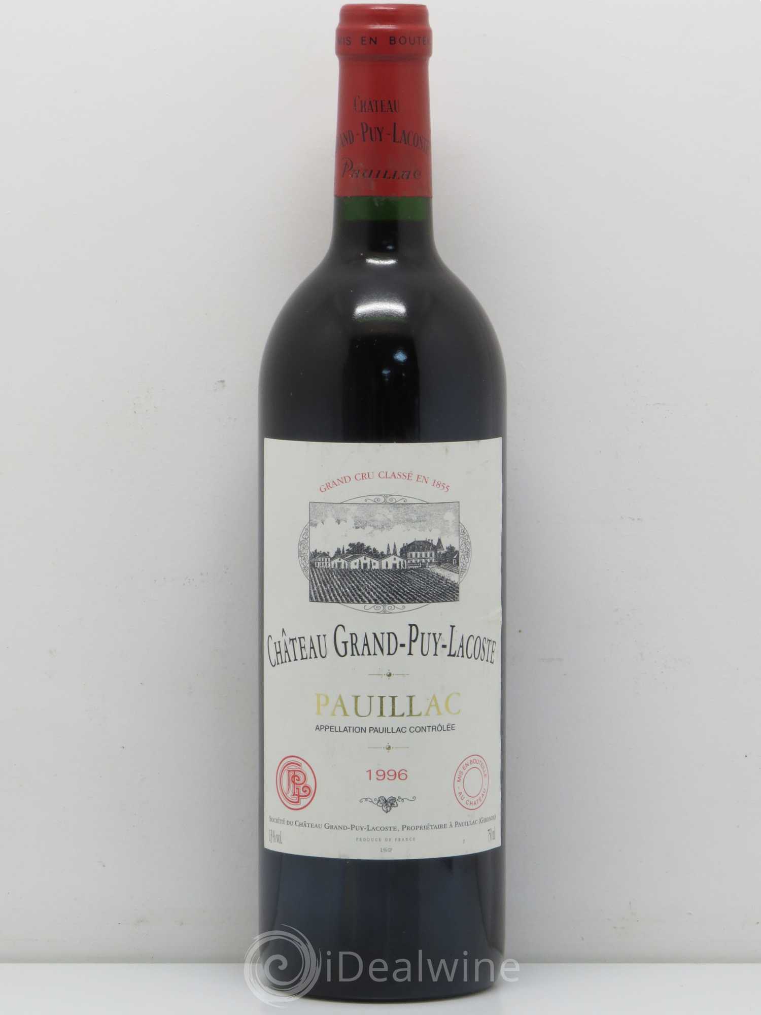 Château Grand Puy Lacoste 5ème Grand Cru Classé 1996 - Lot de 1 bouteille - 0