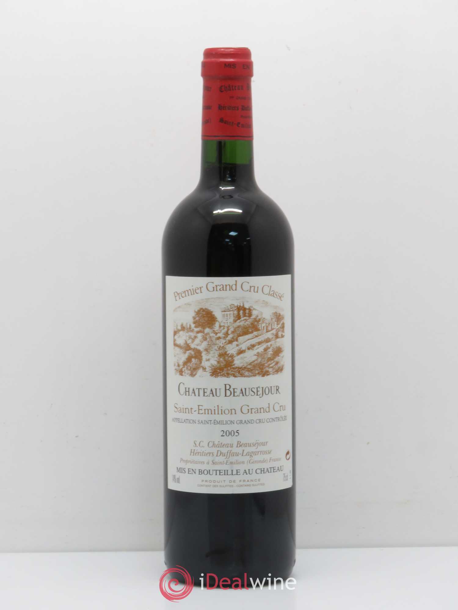 Château Beauséjour (Duffau-Lagarrosse) 1er Grand Cru Classé B 2005 - Lot de 1 bouteille - 0