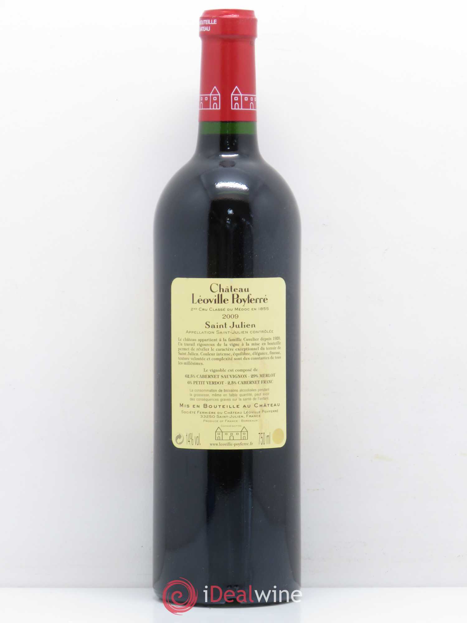 Château Léoville Poyferré 2ème Grand Cru Classé 2009 - Lot de 1 bouteille - 1