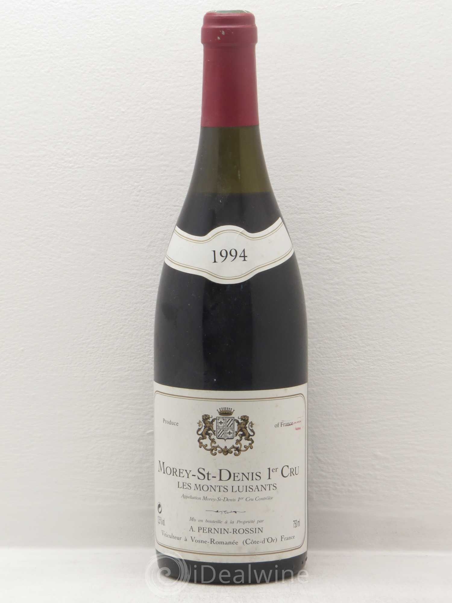 Morey-Saint-Denis 1er Cru Les Monts Luisants Pernin Rossin (sans prix de réserve) 1994 - Posten von 1 Flasche - 0