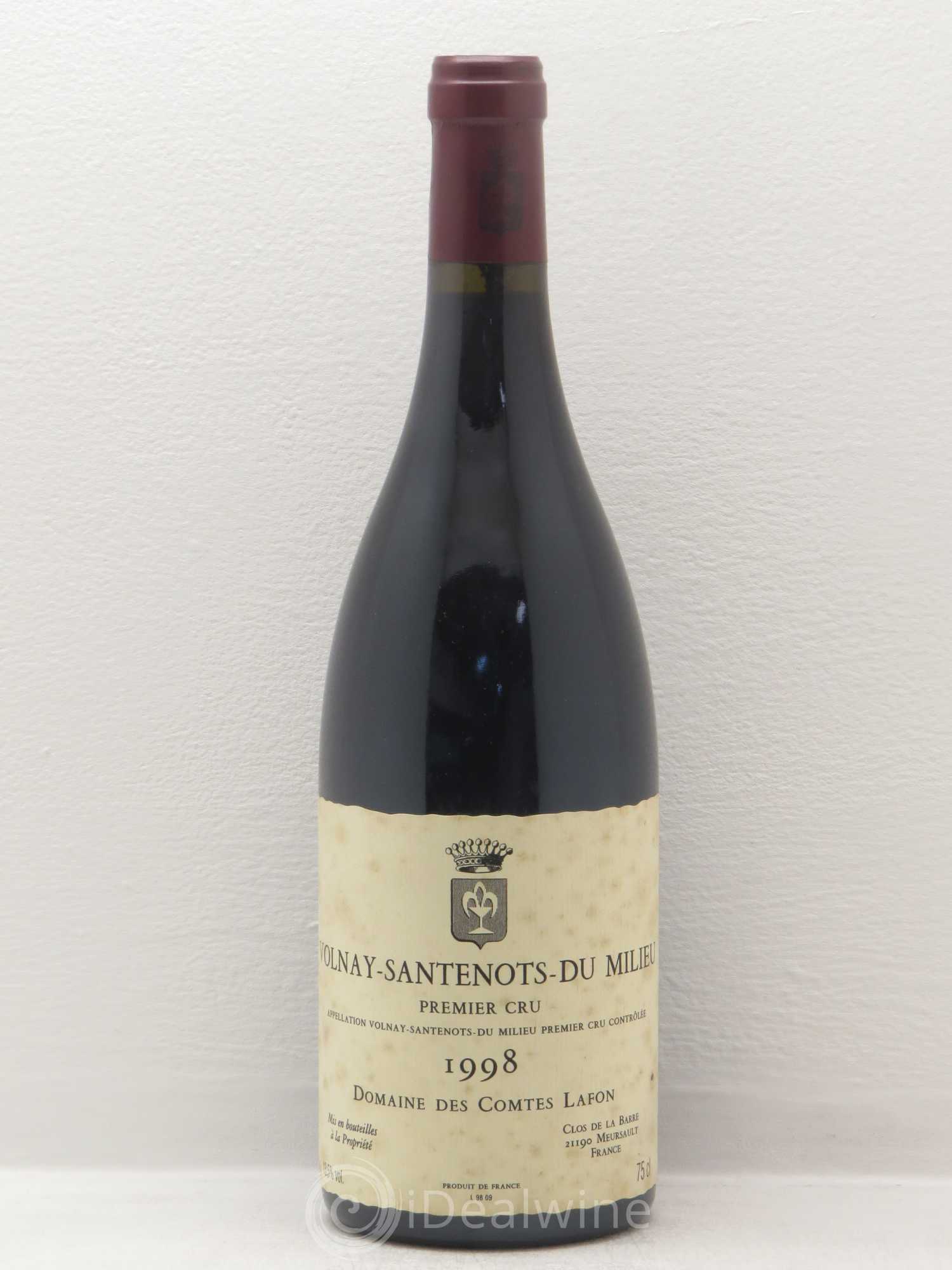 Volnay 1er Cru Santenots du Milieu Comtes Lafon (Domaine des) 1998 - Posten von 1 Flasche - 0