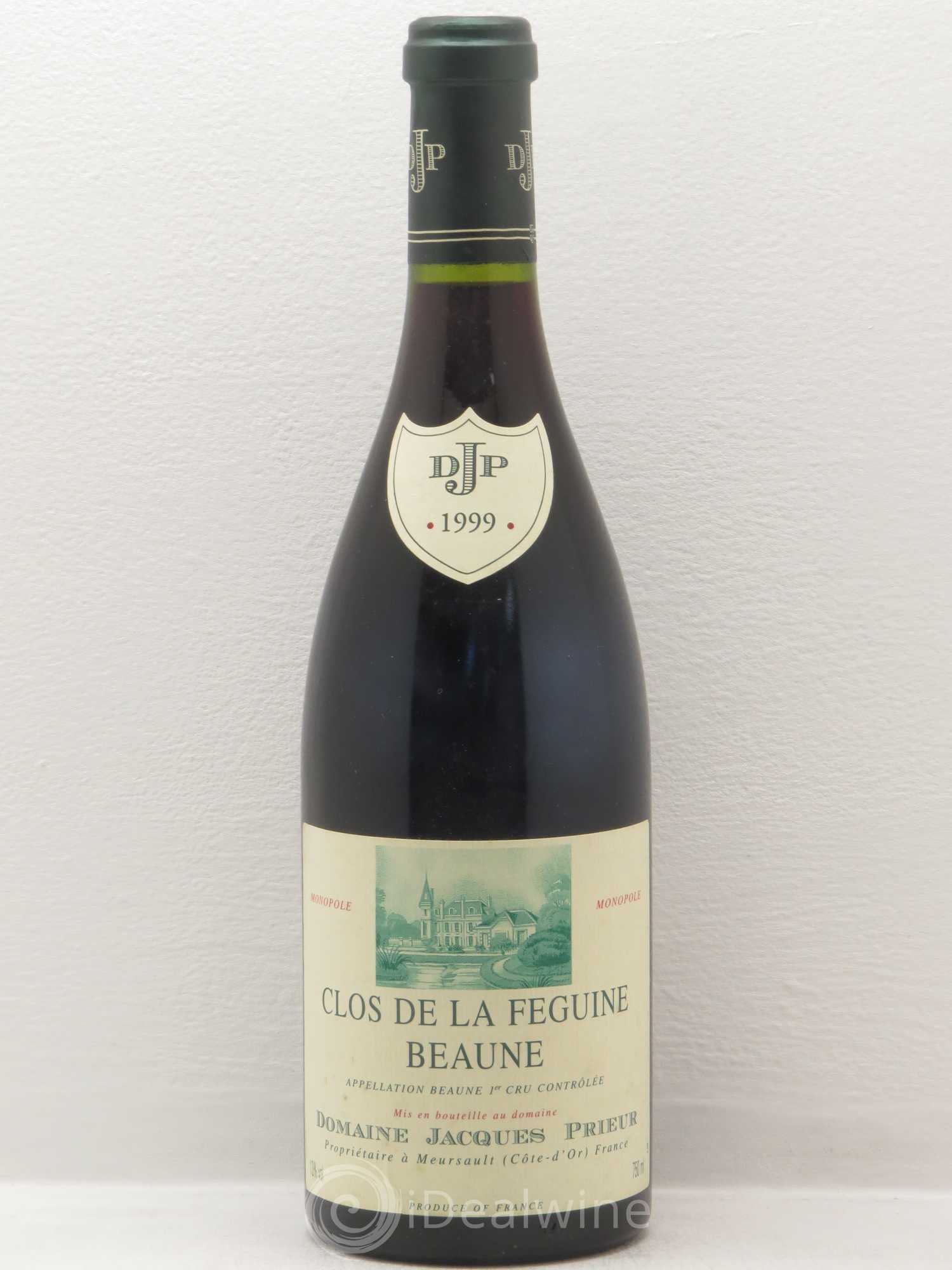 Beaune 1er Cru Clos de la Féguine Jacques Prieur (Domaine) 1999 - Lot de 1 bouteille - 0