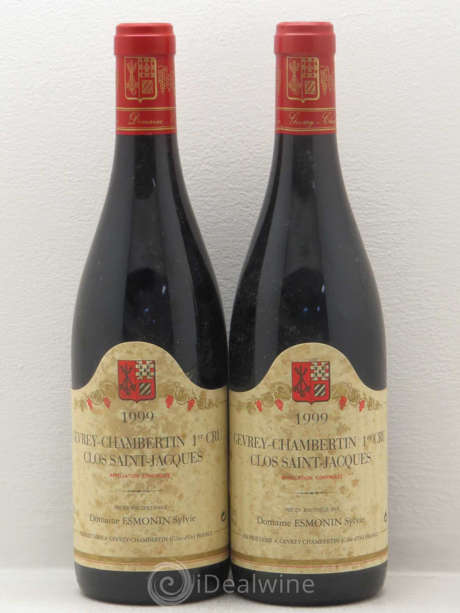 Gevrey-Chambertin 1er Cru Clos Saint Jacques Sylvie Esmonin 1999 - Lot de 2 bouteilles - 0