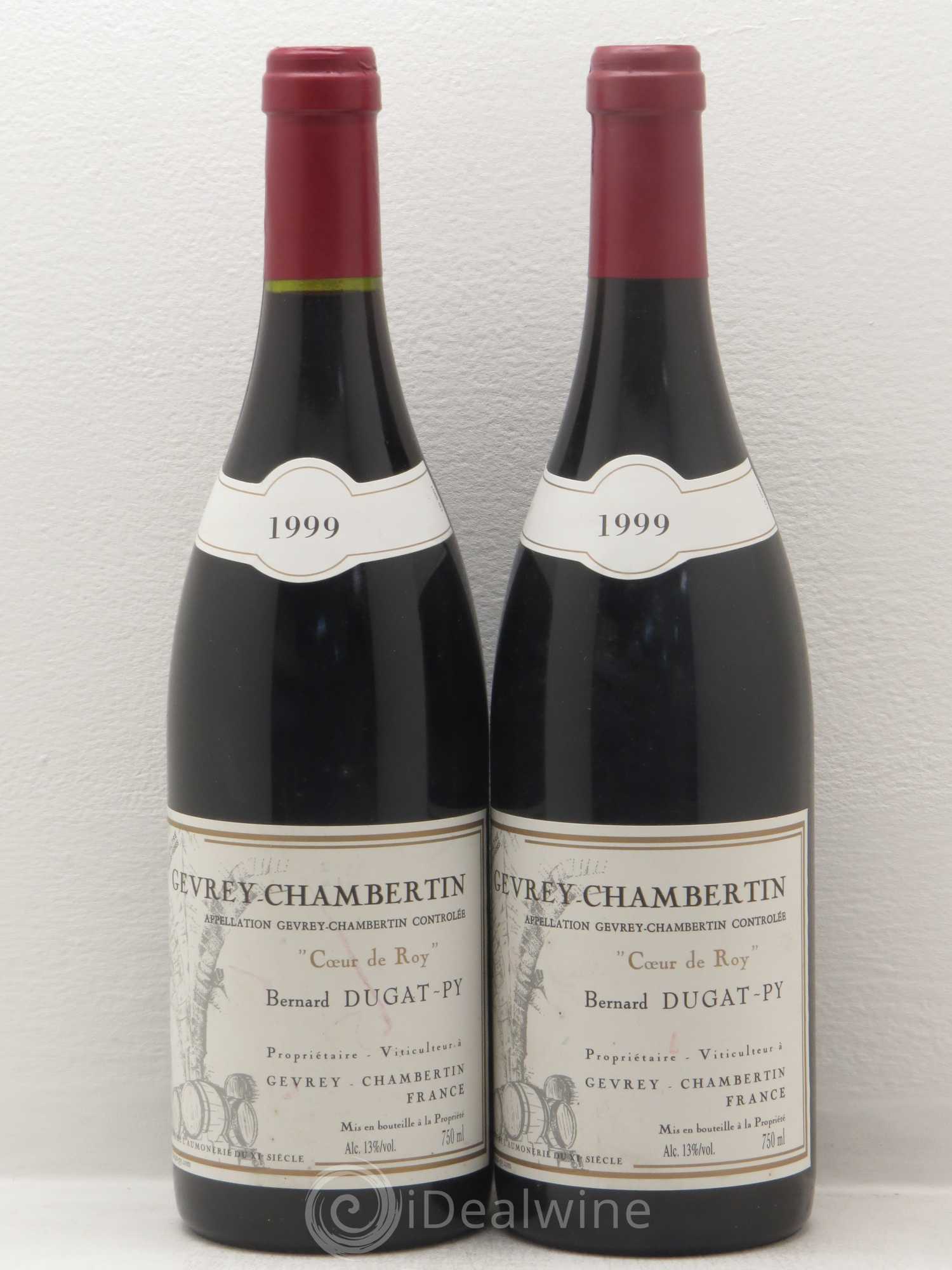 Gevrey-Chambertin Coeur de Roy Très Vieilles Vignes Dugat-Py Vieilles Vignes 1999 - Lot de 2 bouteilles - 0