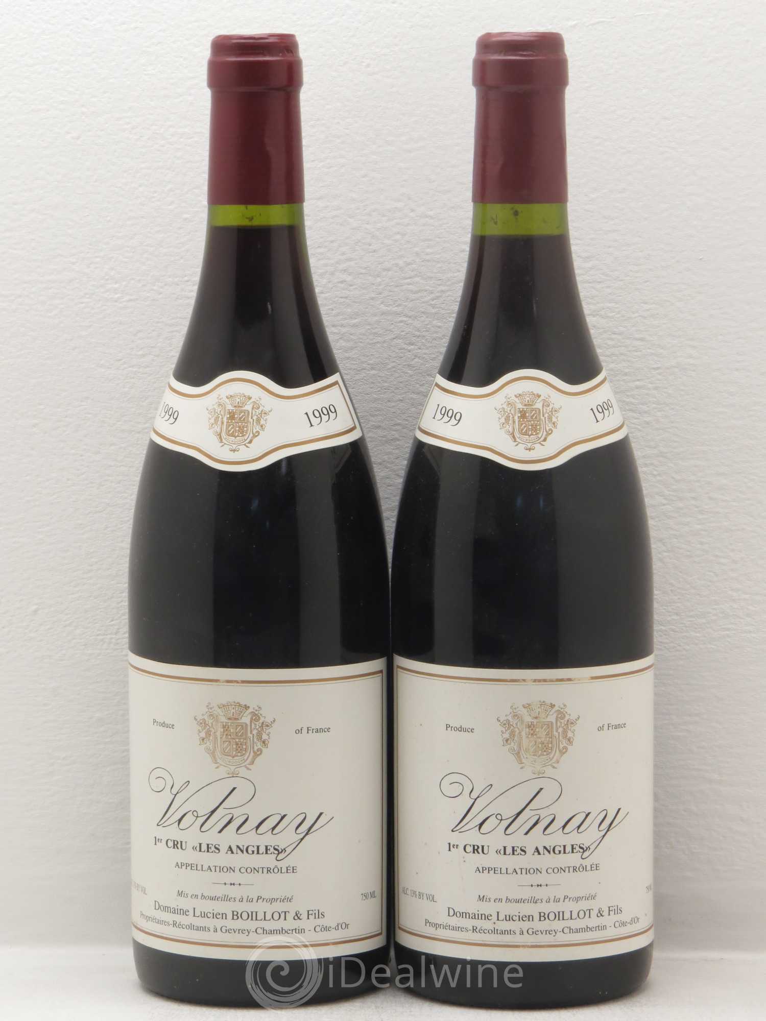 Volnay 1er Cru Domaine Lucien Boillot Les Angles 1999 - Posten von 2 Flaschen - 0