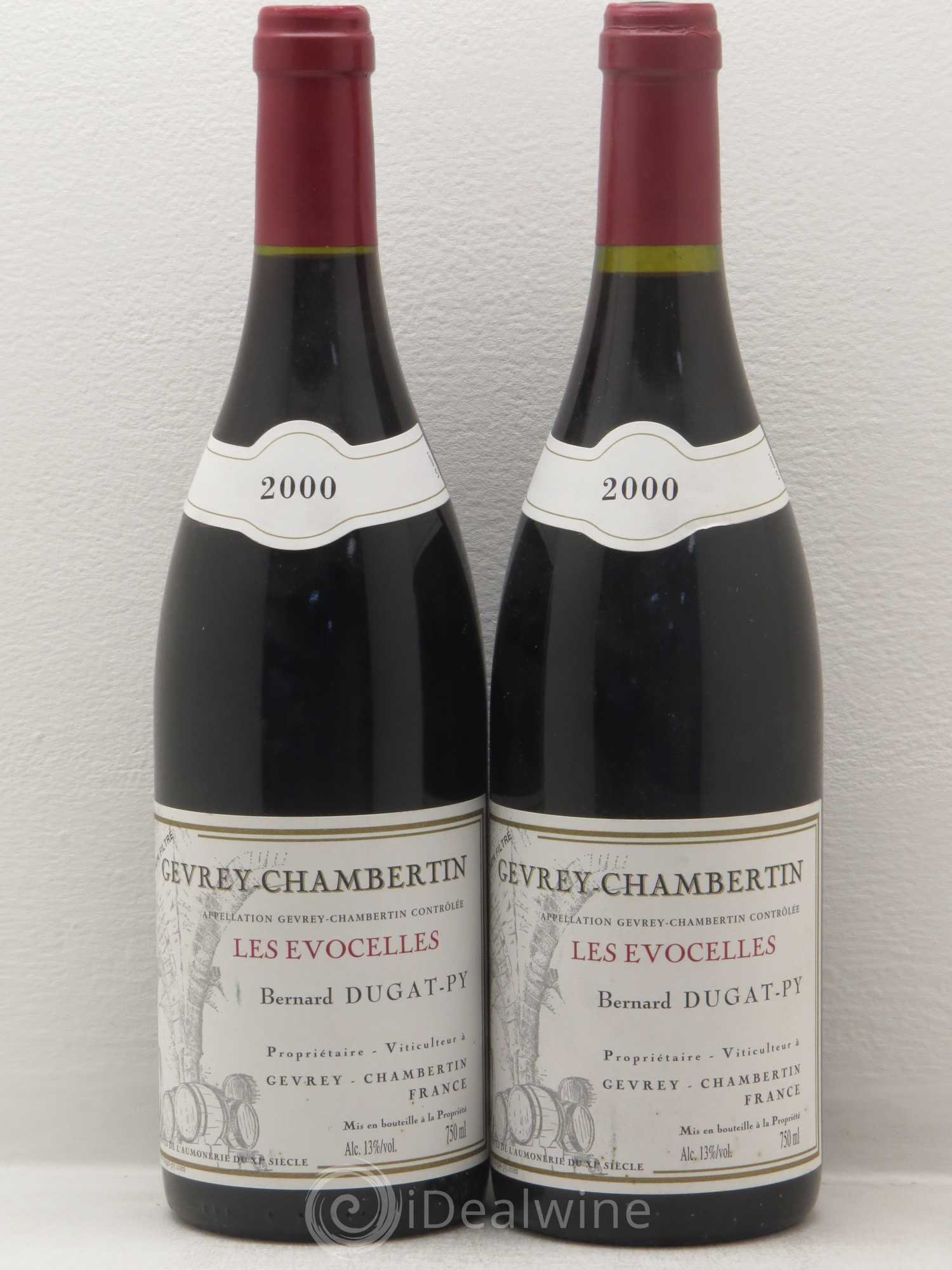 Gevrey-Chambertin Les Evocelles Vieilles Vignes Dugat-Py 2000 - Lot de 2 bouteilles - 0