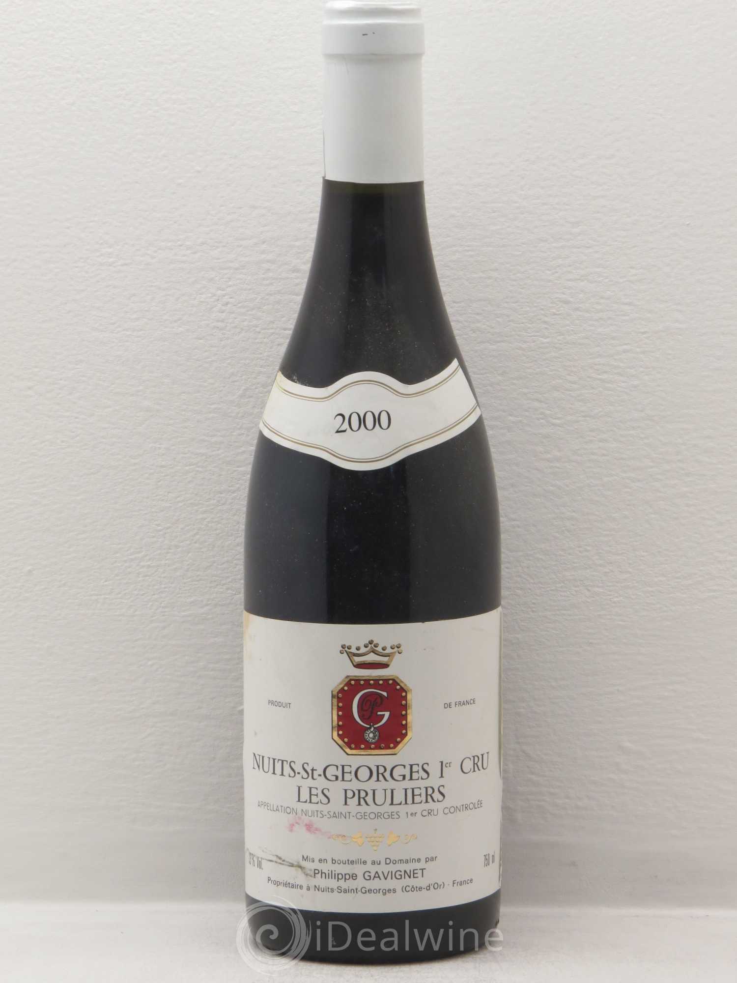 Nuits-Saint-Georges 1er Cru Les Pruliers Philippe Gavignet (sans prix de réserve) 2000 - Posten von 1 Flasche - 0