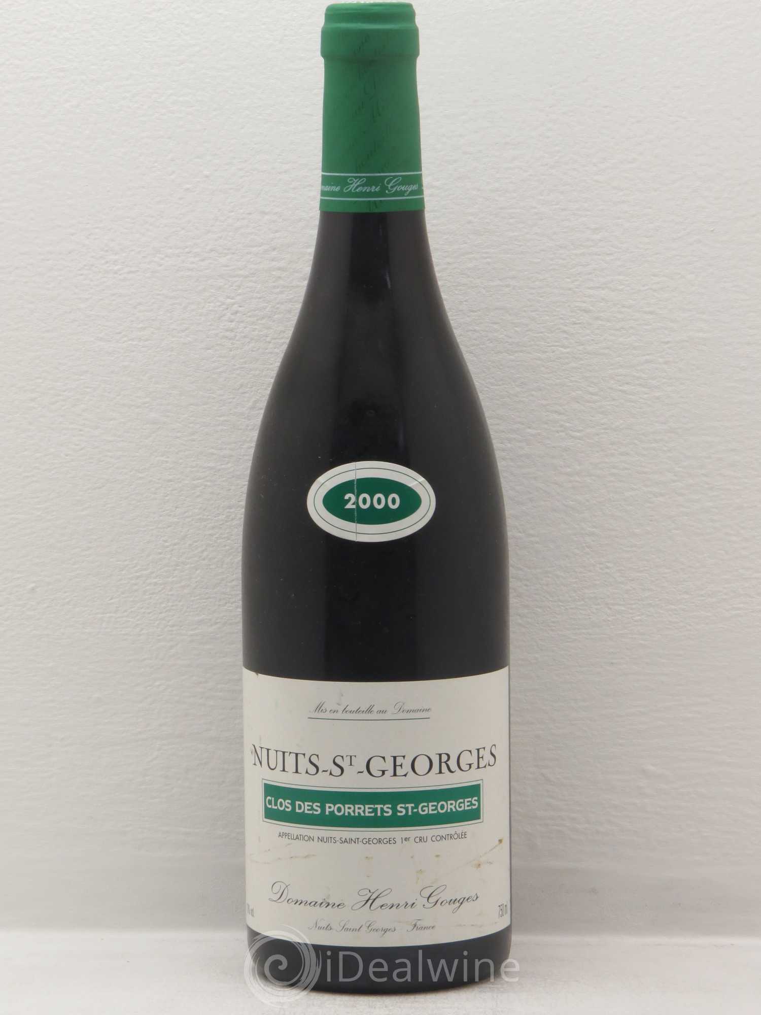Nuits-Saint-Georges 1er Cru Clos des Porrets St Georges Henri Gouges Clos des Porrets Saint-Georges 2000 - Posten von 1 Flasche - 0