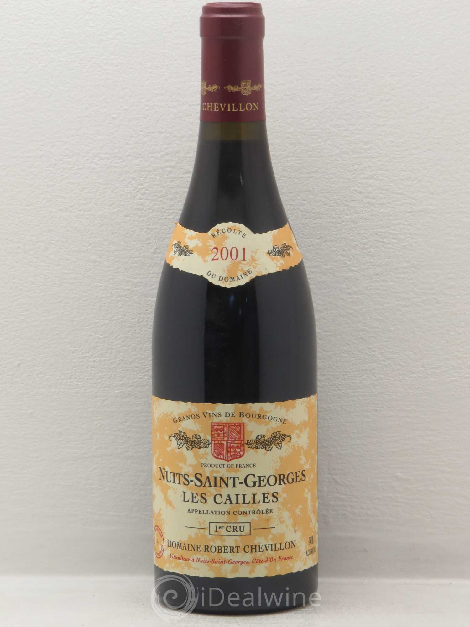 Nuits-Saint-Georges 1er Cru Les Cailles Robert Chevillon 2001 - Lot de 1 bouteille - 0