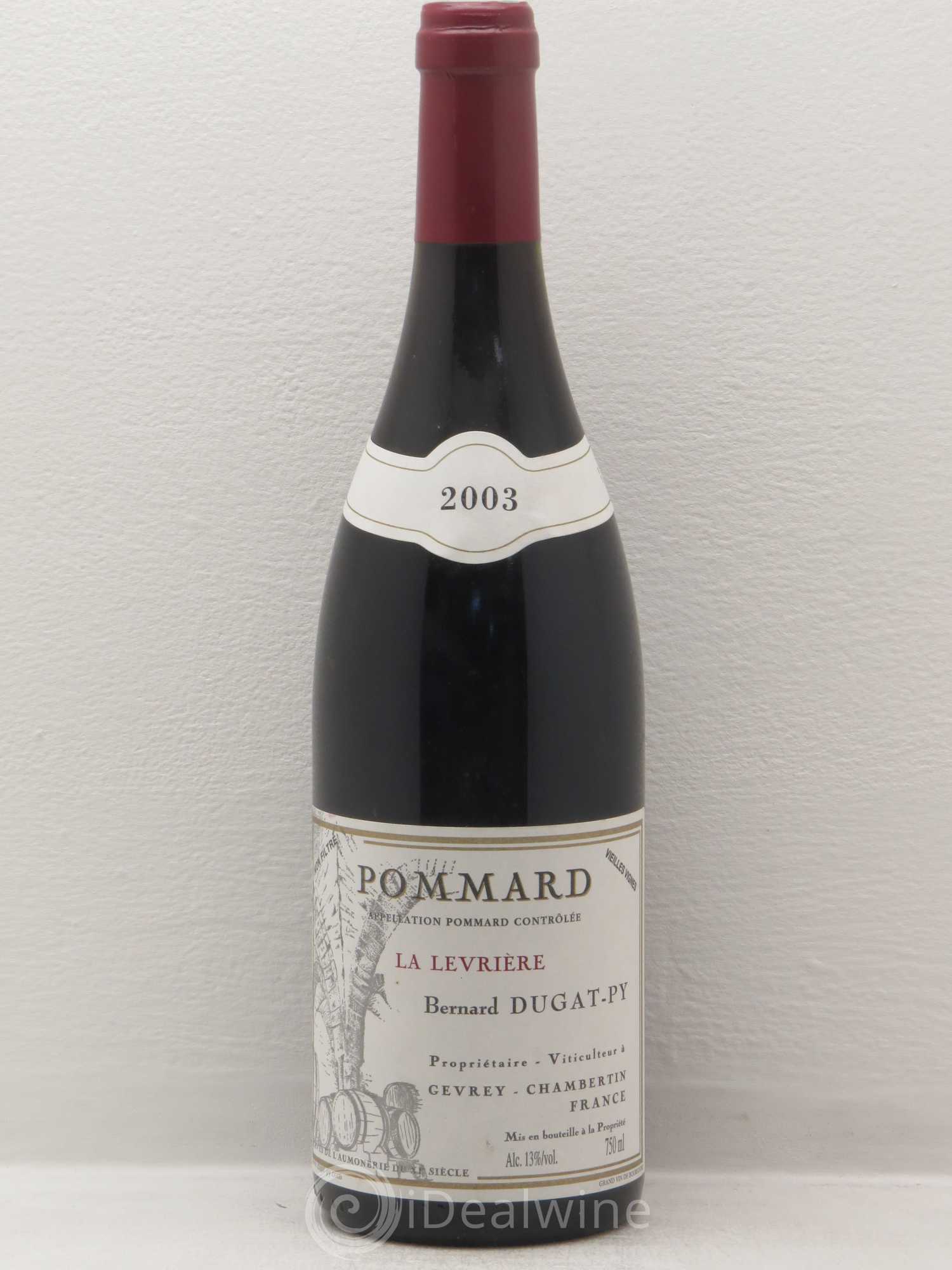 Pommard La Levrière Dugat-Py Vieilles Vignes 2003 - Lot de 1 bouteille - 0