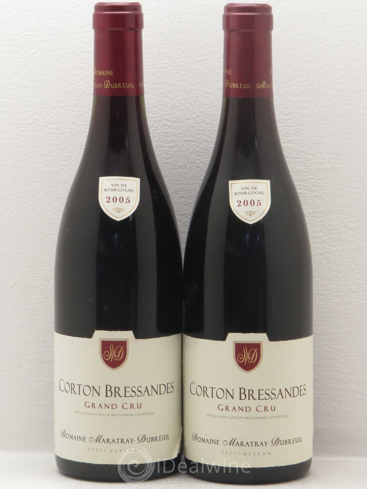 Corton Grand Cru Domaine Maratray Dubreuil Bressandes 2005 - Posten von 2 Flaschen - 0