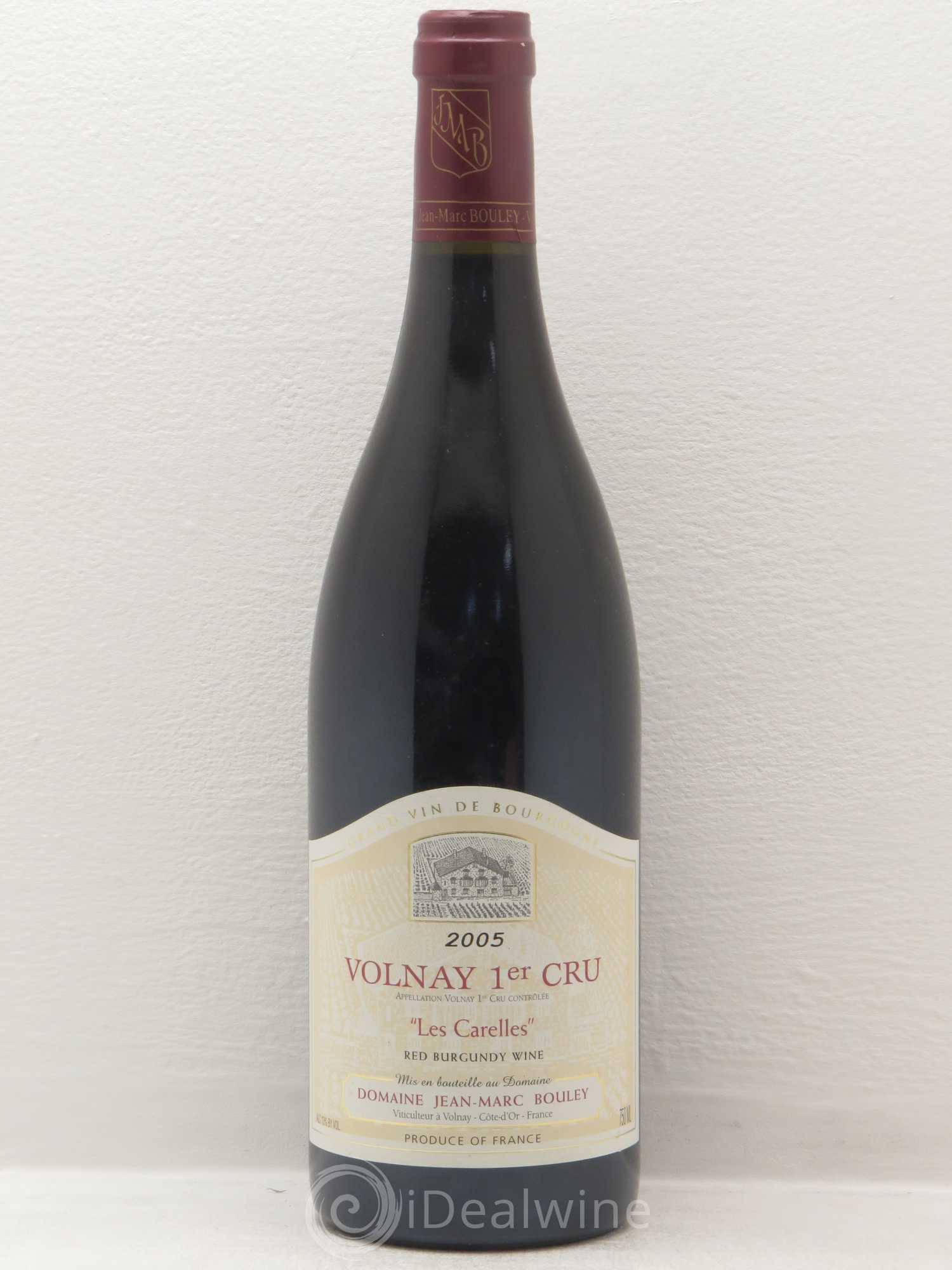 Volnay 1er Cru Domaine Jean Marc Bouley Les Carelles 2005 - Posten von 1 Flasche - 0