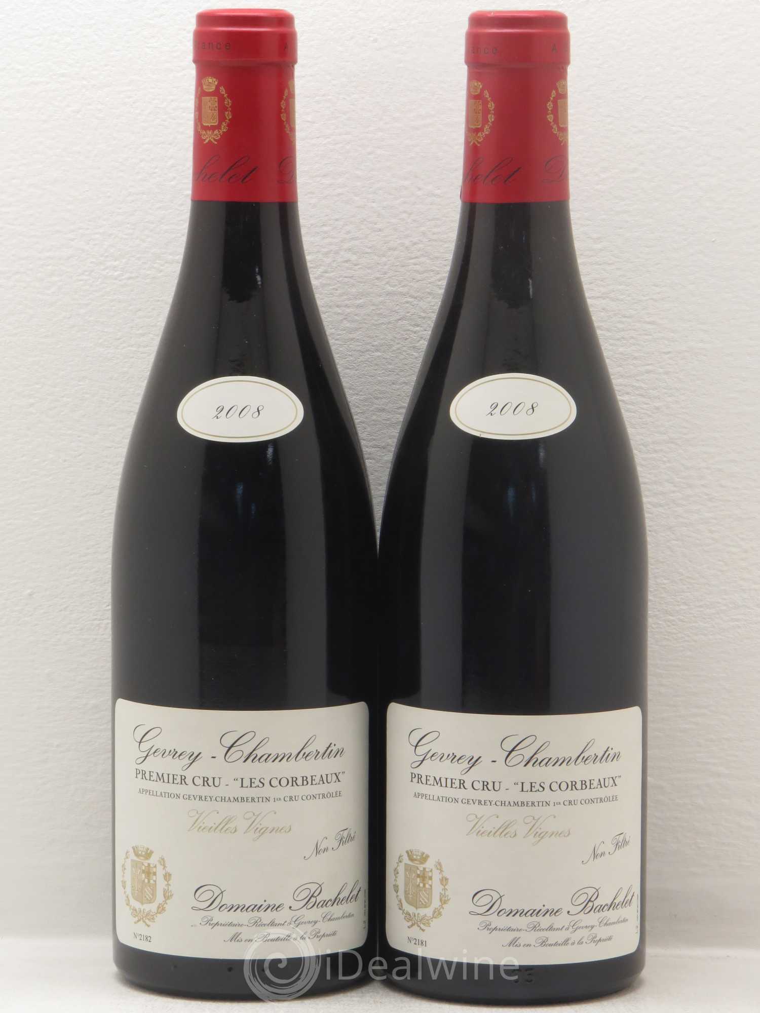 Gevrey-Chambertin 1er Cru Les Corbeaux Vieilles Vignes Domaine Bachelet 2008 - Posten von 2 Flaschen - 0