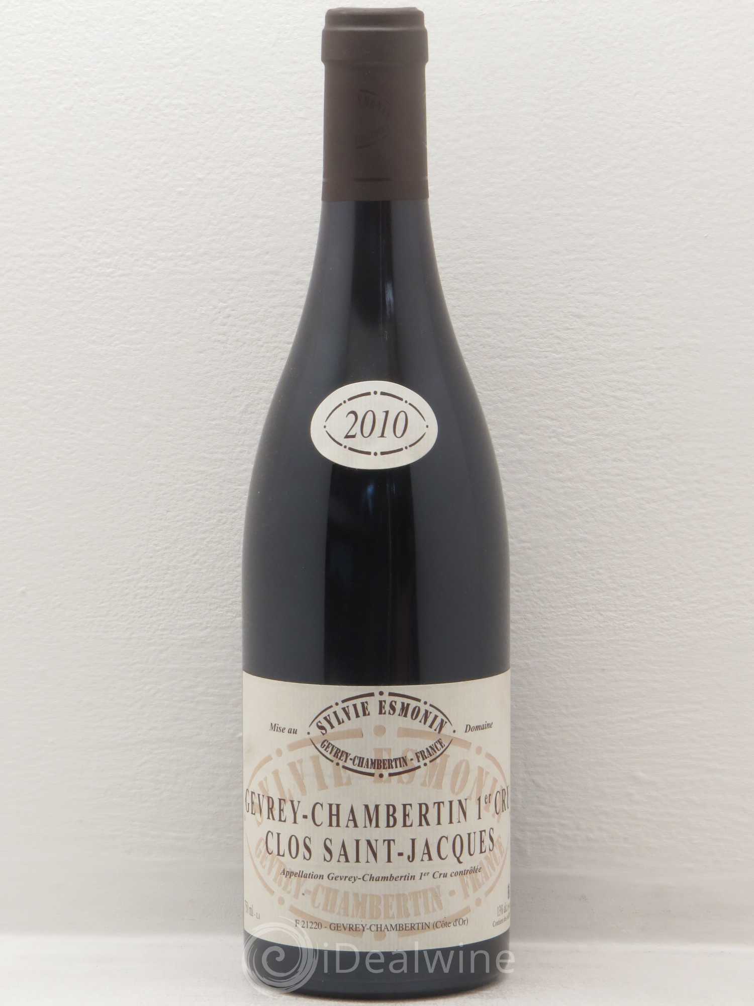 Gevrey-Chambertin 1er Cru Clos Saint Jacques Sylvie Esmonin 2010 - Lot de 1 bouteille - 0