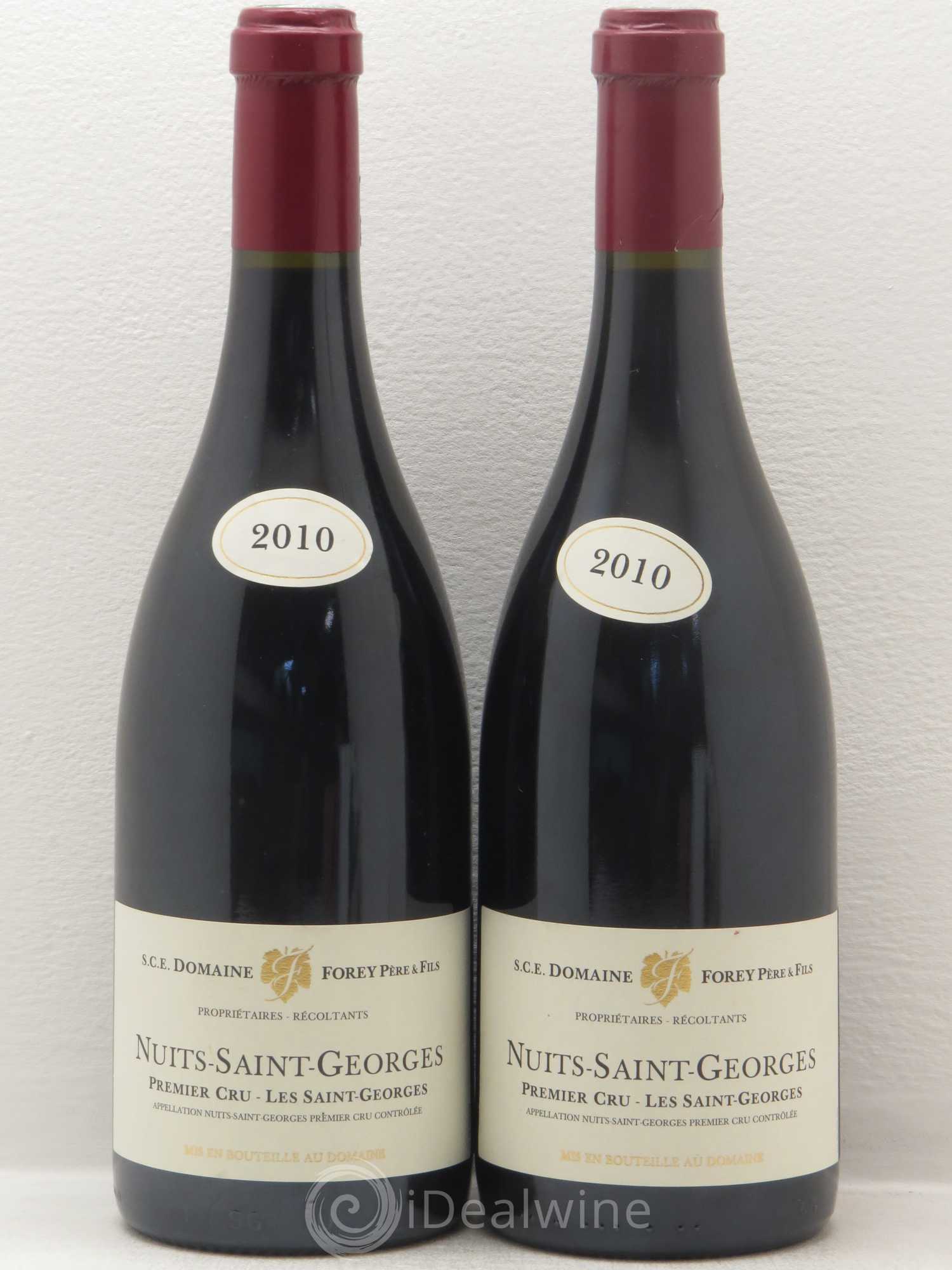 Nuits-Saint-Georges 1er Cru Domaine Forey Les Saints Georges 2010 - Posten von 2 Flaschen - 0