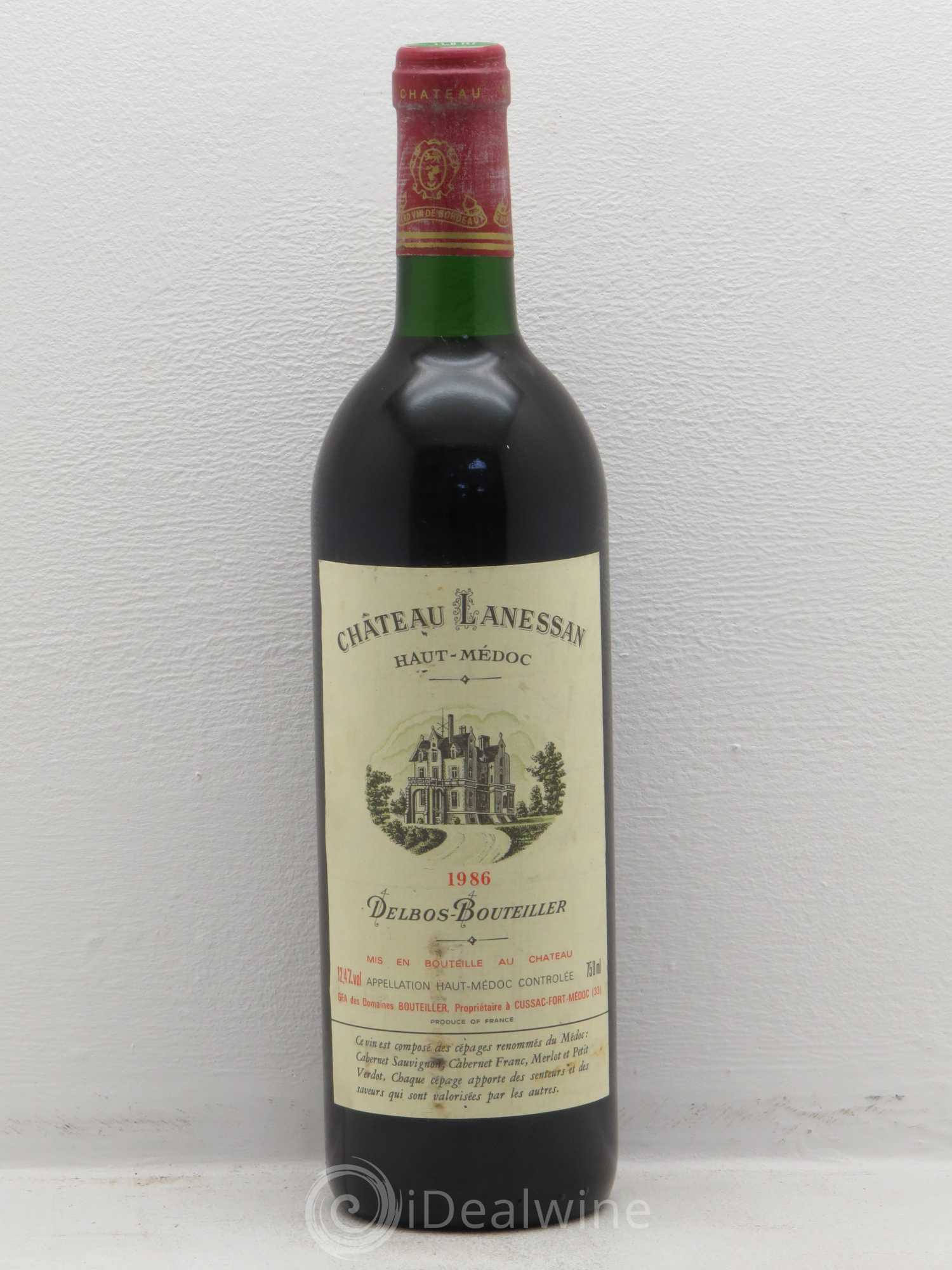 Château Lanessan Cru Bourgeois 1986 - Lot de 1 bouteille - 0