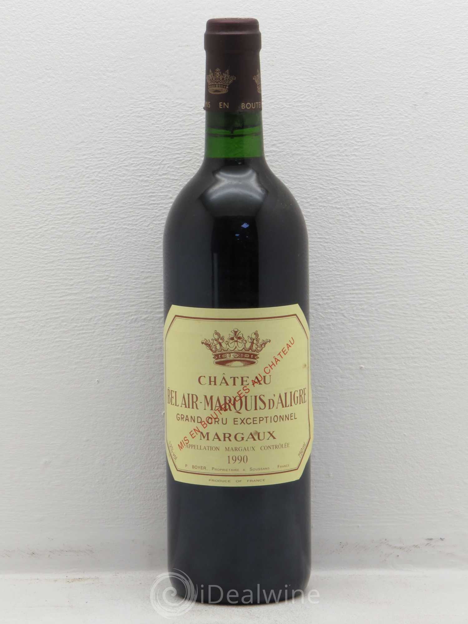 Château Bel Air Marquis d'Aligre 1990 - Lot de 1 bouteille - 0