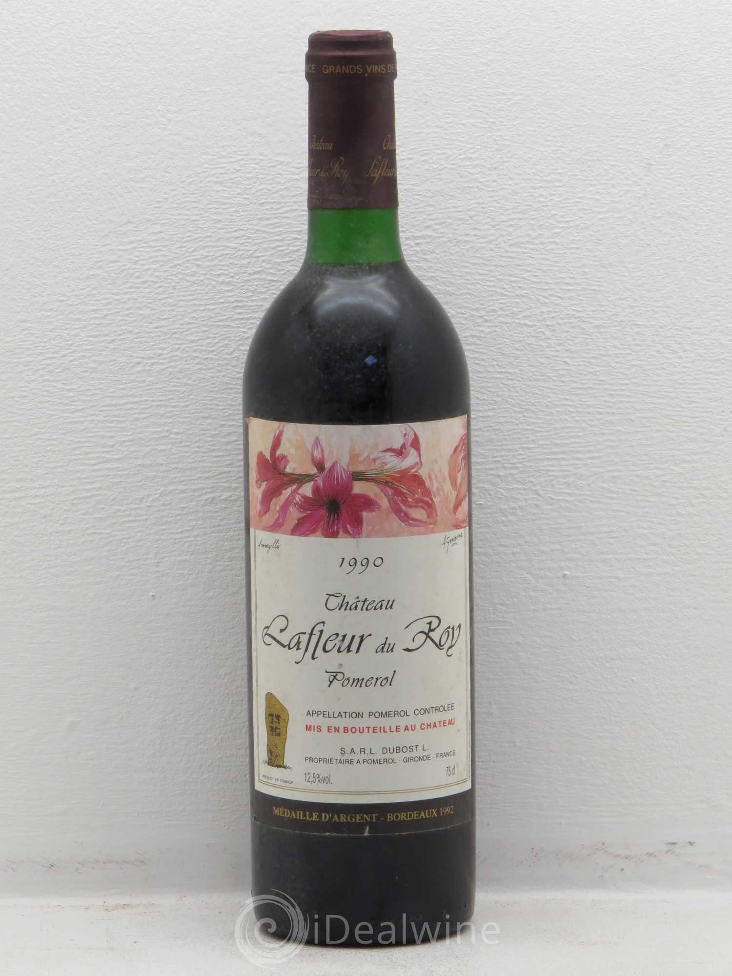 Pomerol Château Lafleur Du Roy 1990 - Posten von 1 Flasche - 0