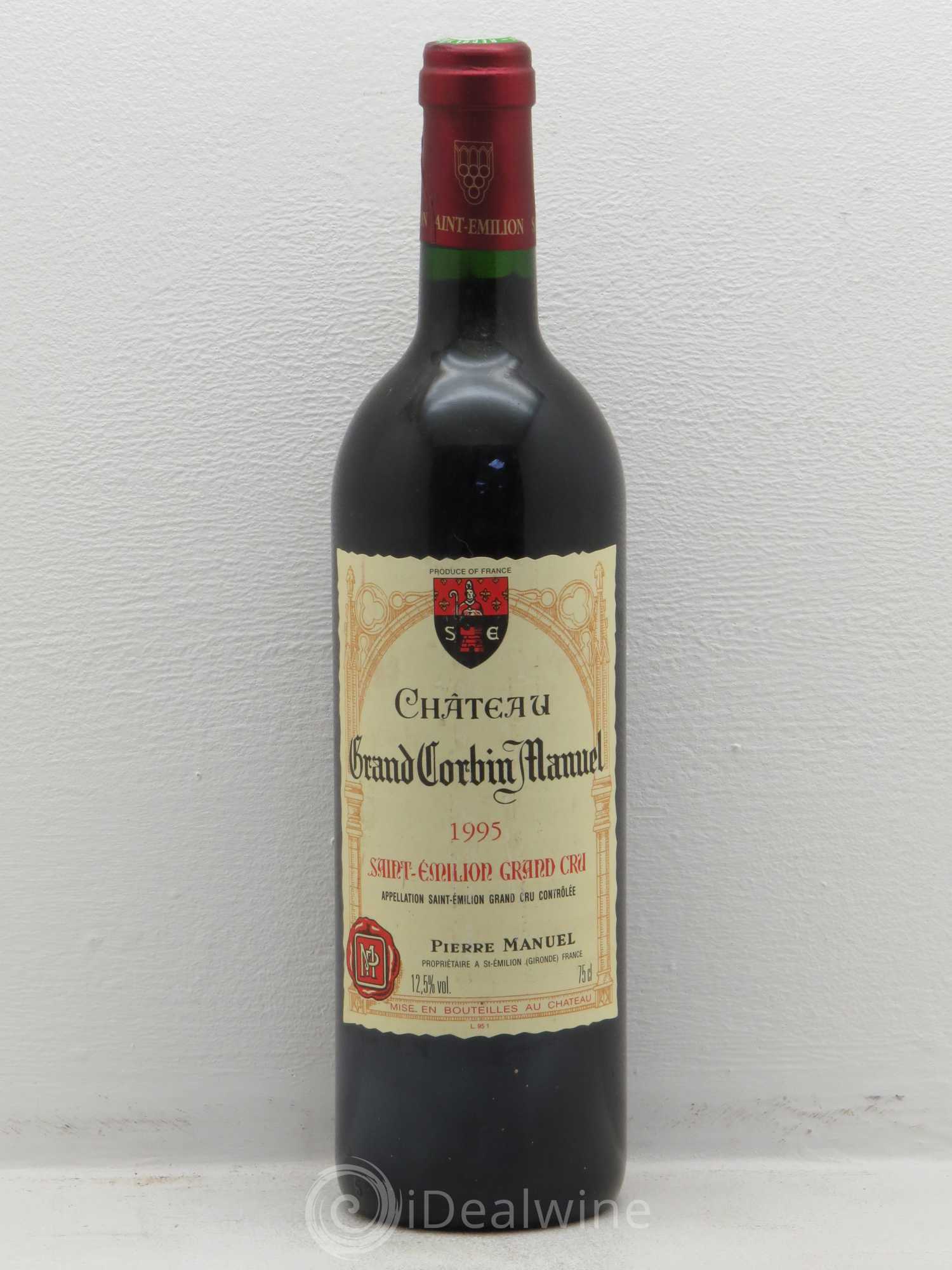 Château Grand Corbin Manuel 1995 - Lot de 1 bouteille - 0