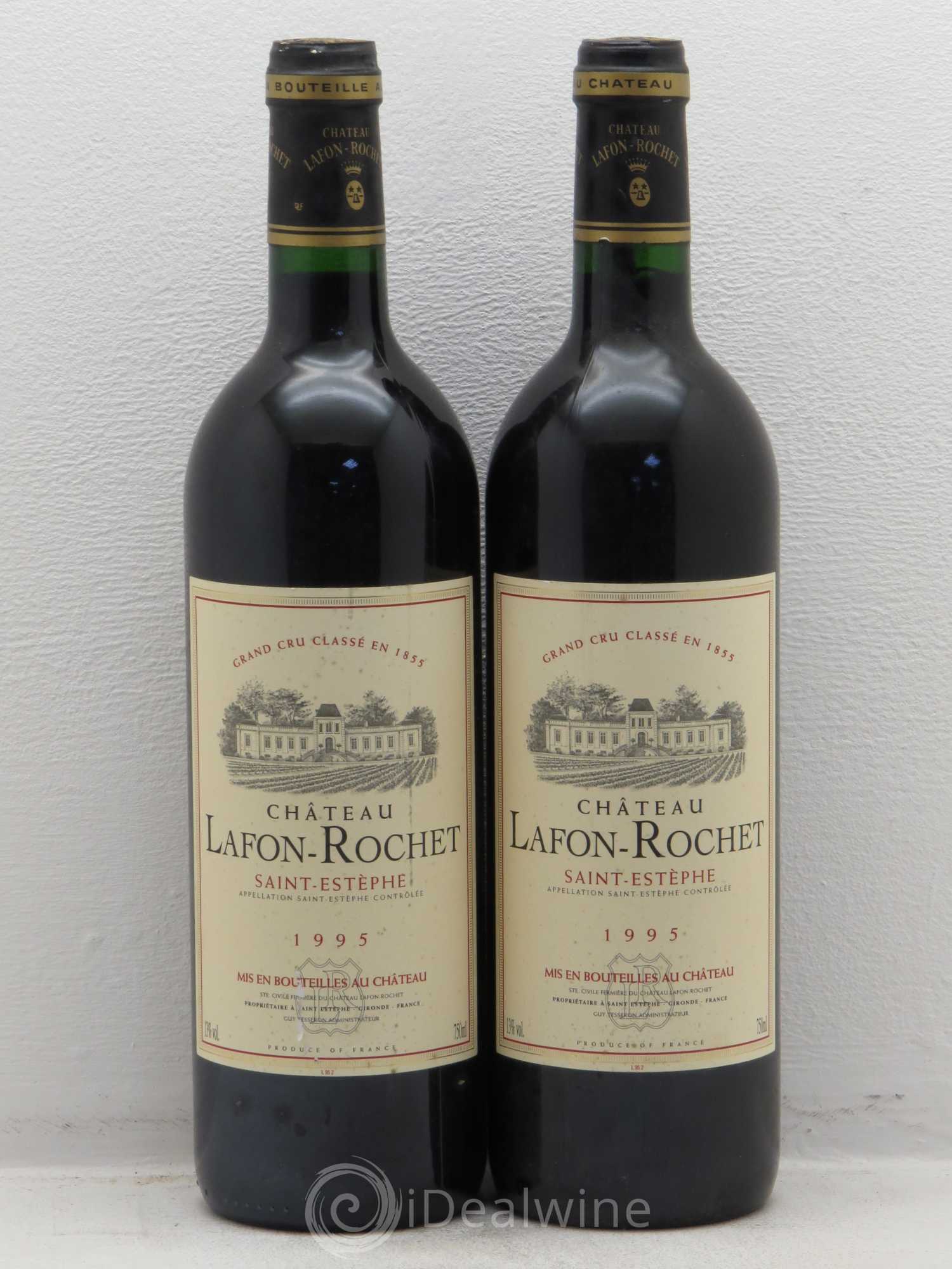 Château Lafon Rochet 4ème Grand Cru Classé 1995 - Lot de 2 bouteilles - 0