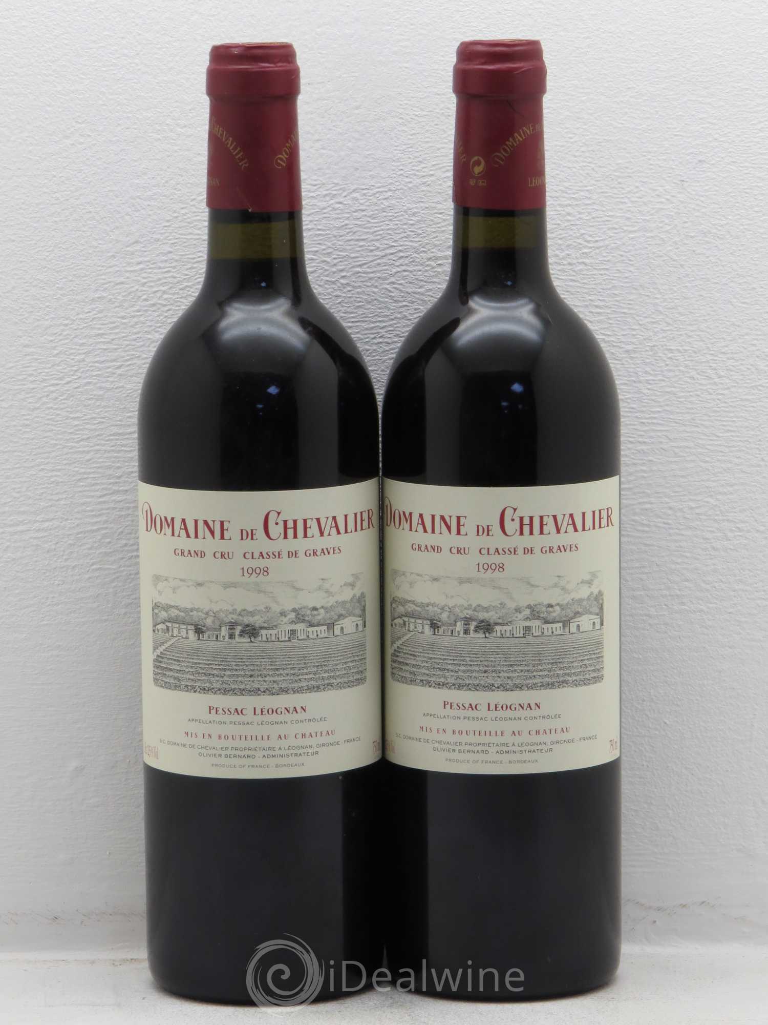 Domaine de Chevalier Cru Classé de Graves 1998 - Lot de 2 bouteilles - 0