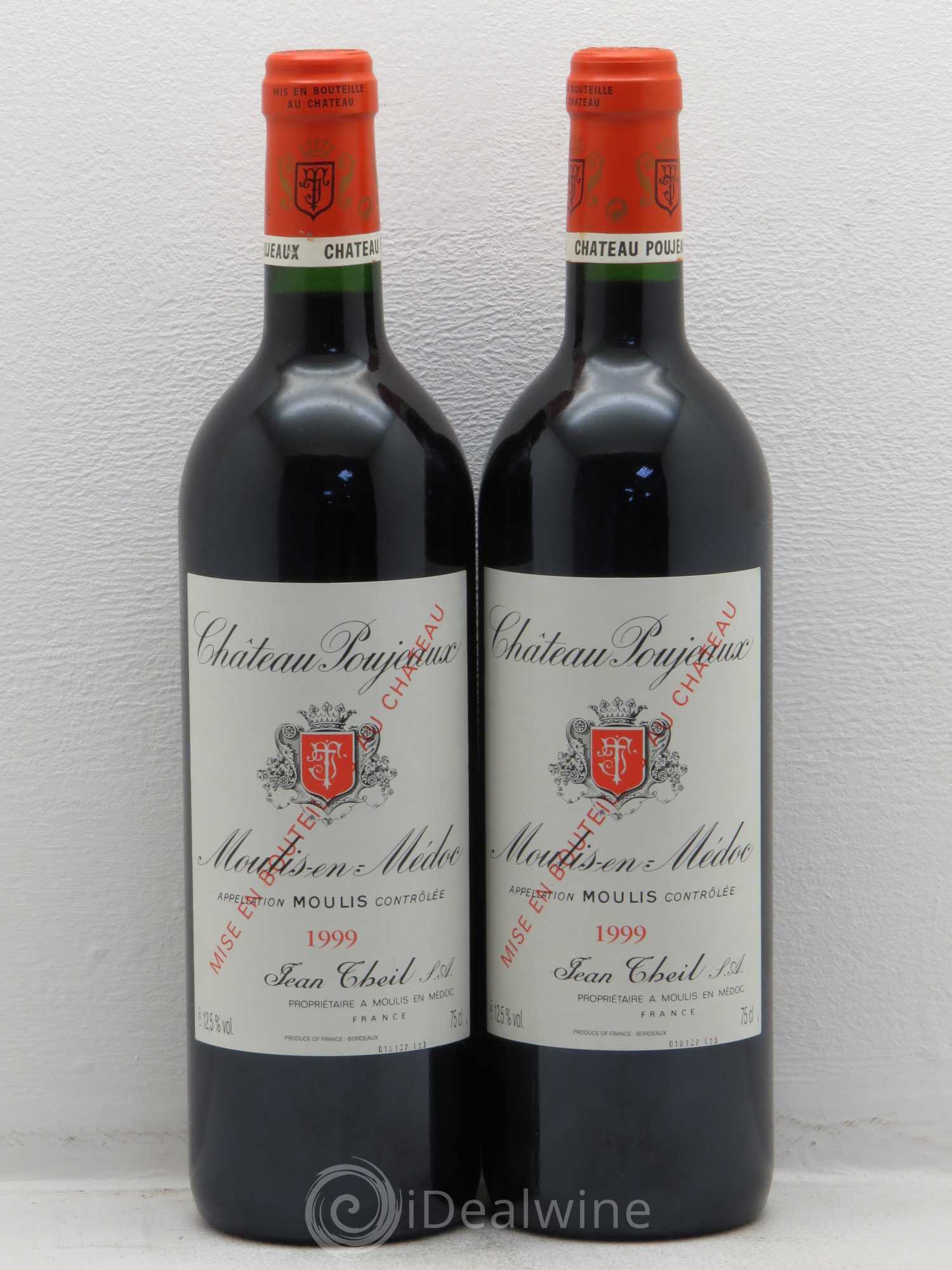 Château Poujeaux 1999 - Lot de 2 bouteilles - 0