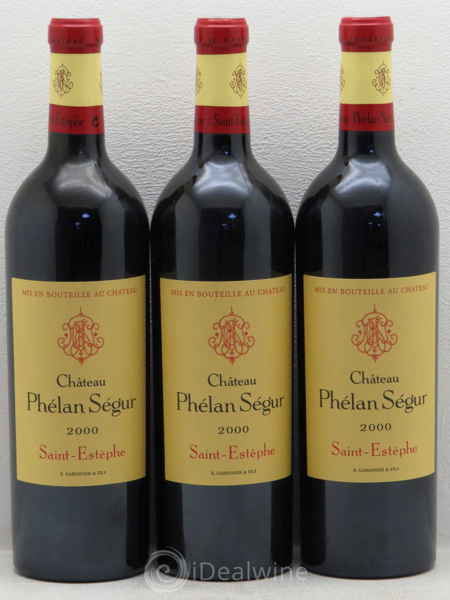 Château Phélan Ségur 2000 - Lot de 3 bouteilles - 0