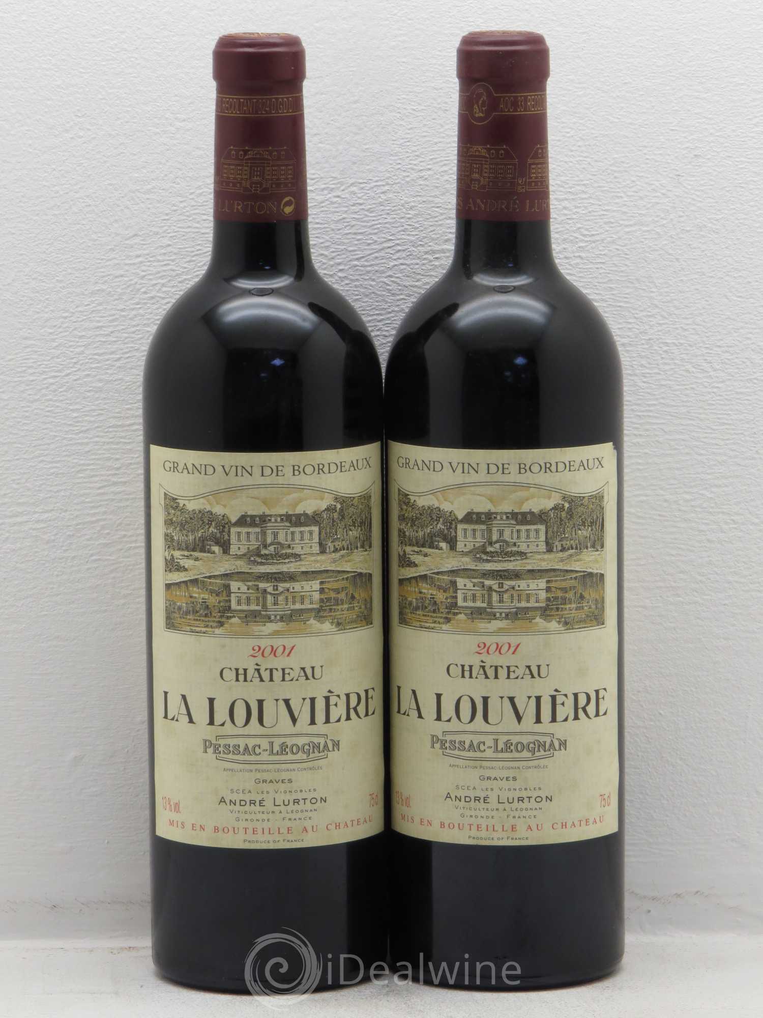 Château la Louvière 2001 - Lot de 2 bouteilles - 0