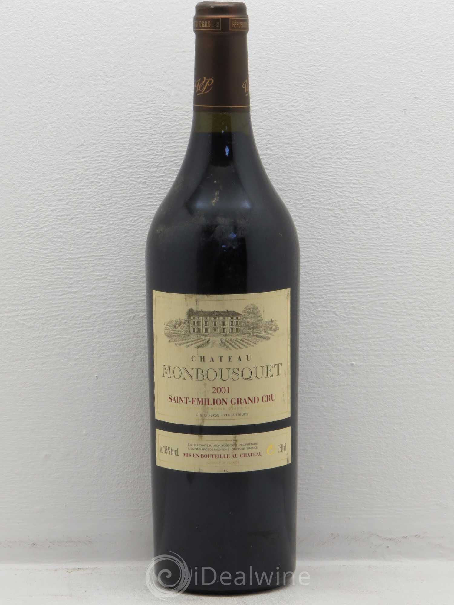Château Monbousquet Grand Cru Classé (sans prix de réserve) 2001 - Lot de 1 bouteille - 0