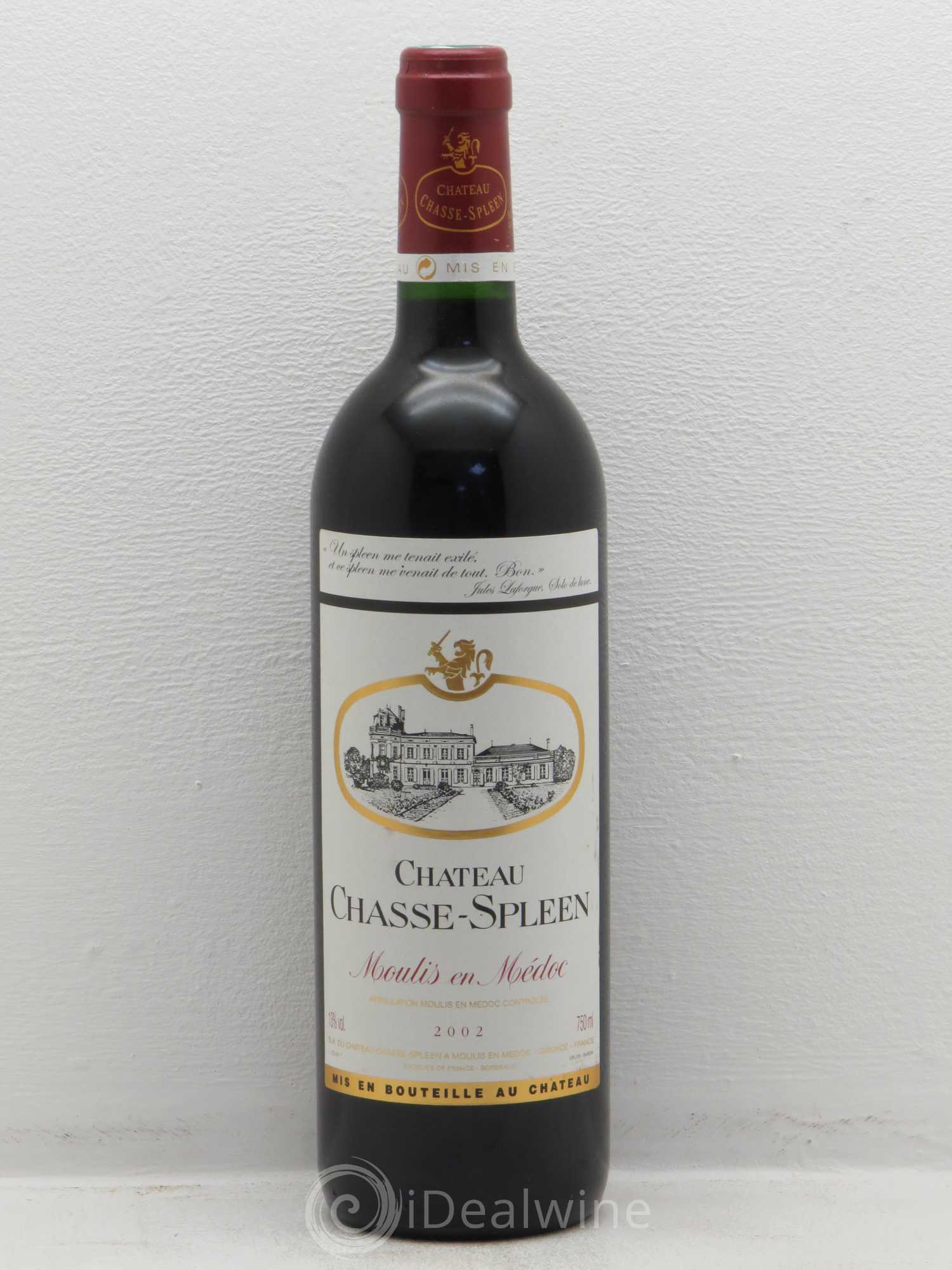Château Chasse Spleen 2002 - Lot de 1 bouteille - 0