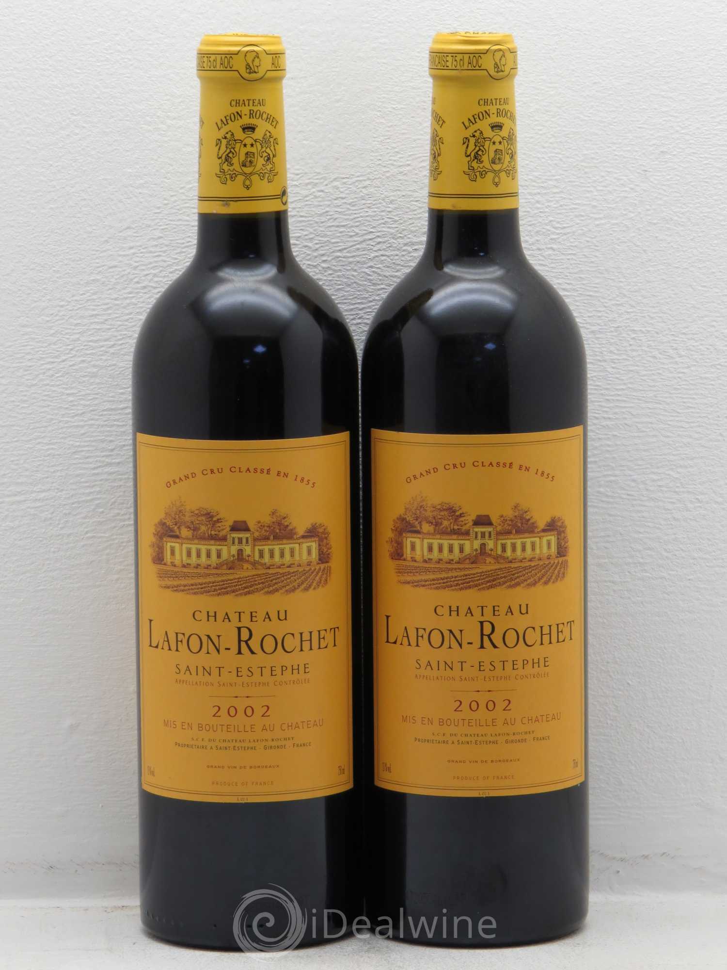 Château Lafon Rochet 4ème Grand Cru Classé 2002 - Lot de 2 bouteilles - 0