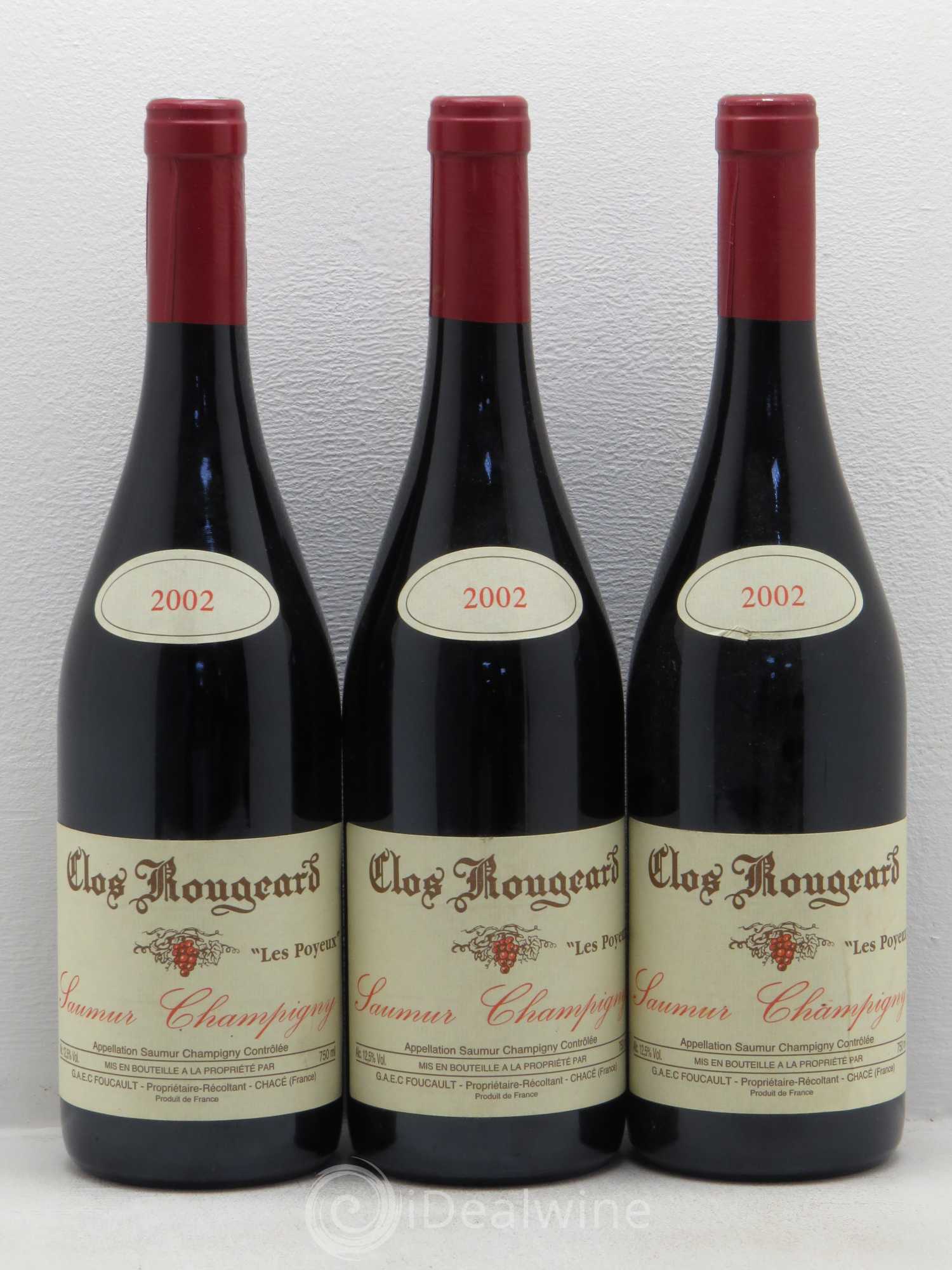 Saumur-Champigny Les Poyeux Clos Rougeard 2002 - Lot de 3 bouteilles - 0