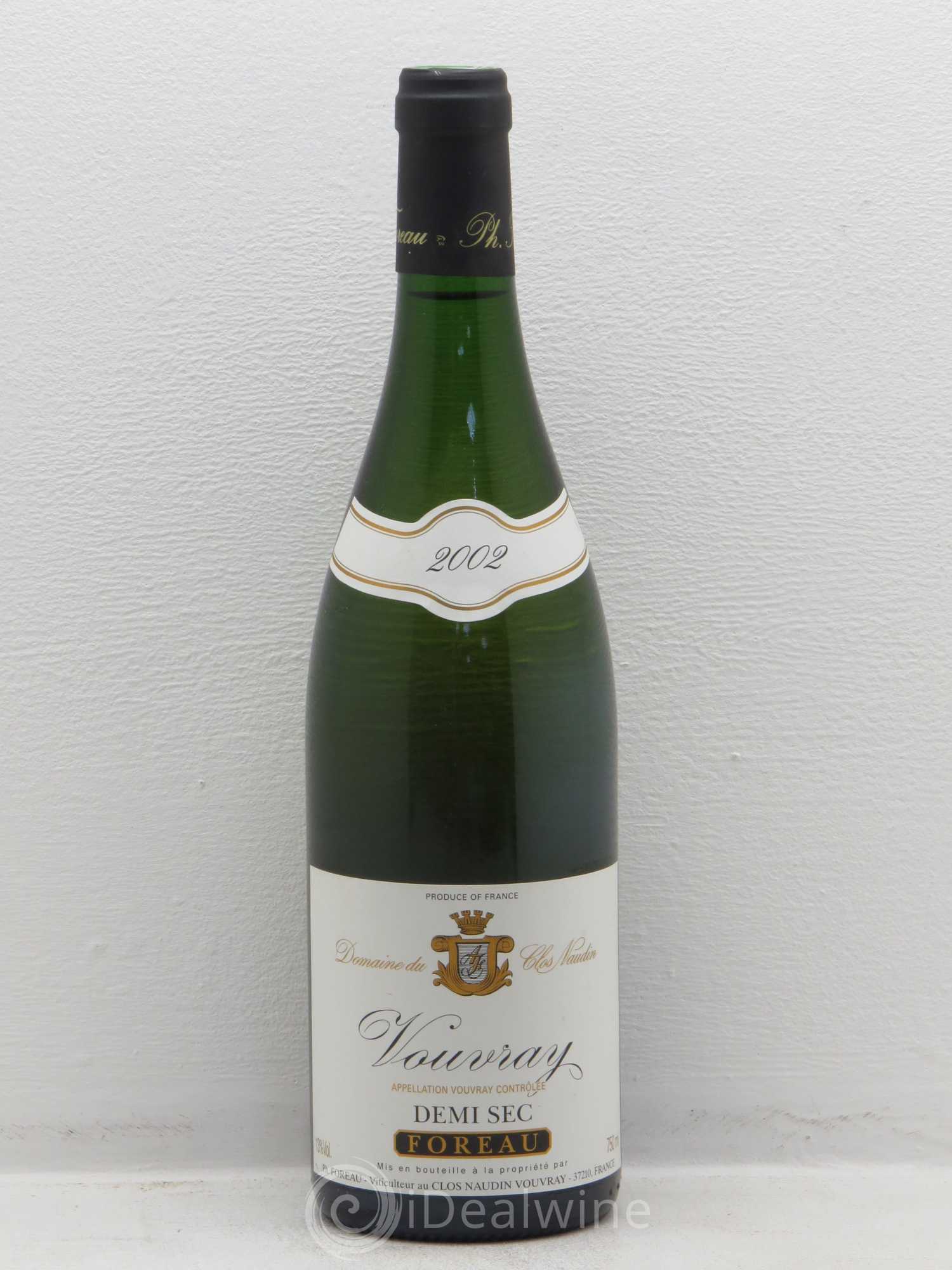 Vouvray Demi-Sec Clos Naudin - Philippe Foreau Demi Sec 2002 - Lot de 1 bouteille - 0