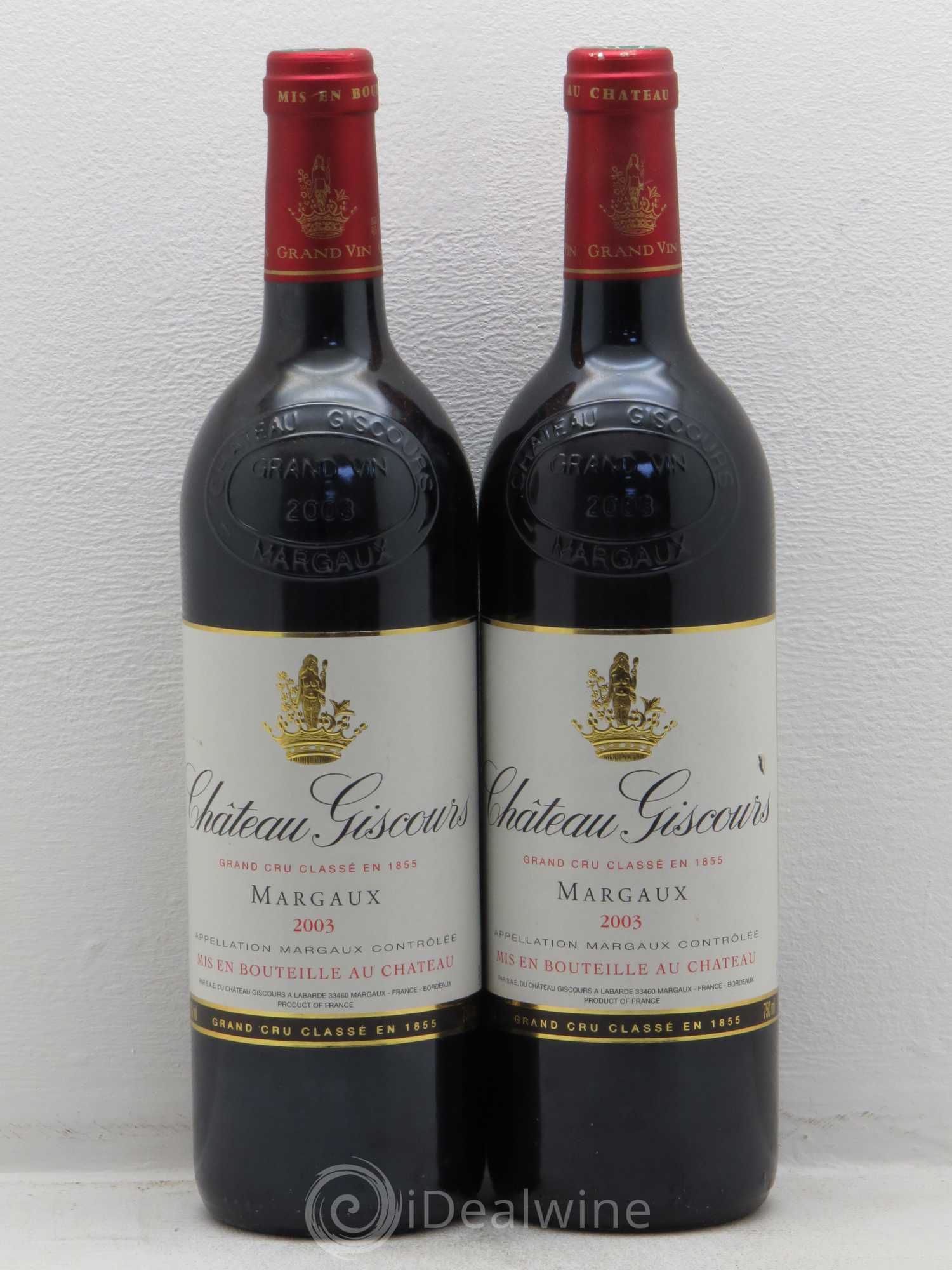 Château Giscours 3ème Grand Cru Classé 2003 - Lot de 2 bouteilles - 0