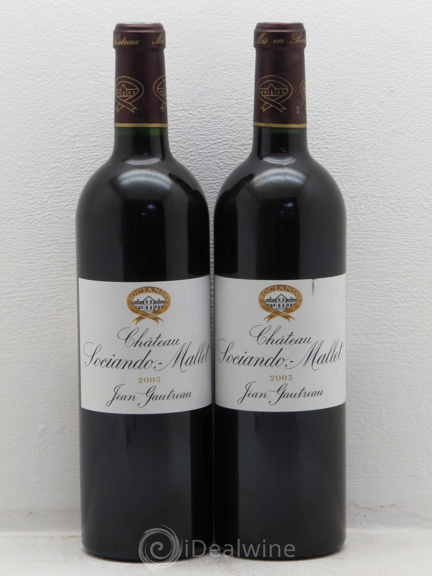 Château Sociando Mallet (sans prix de réserve) 2003 - Lot de 2 bouteilles - 0