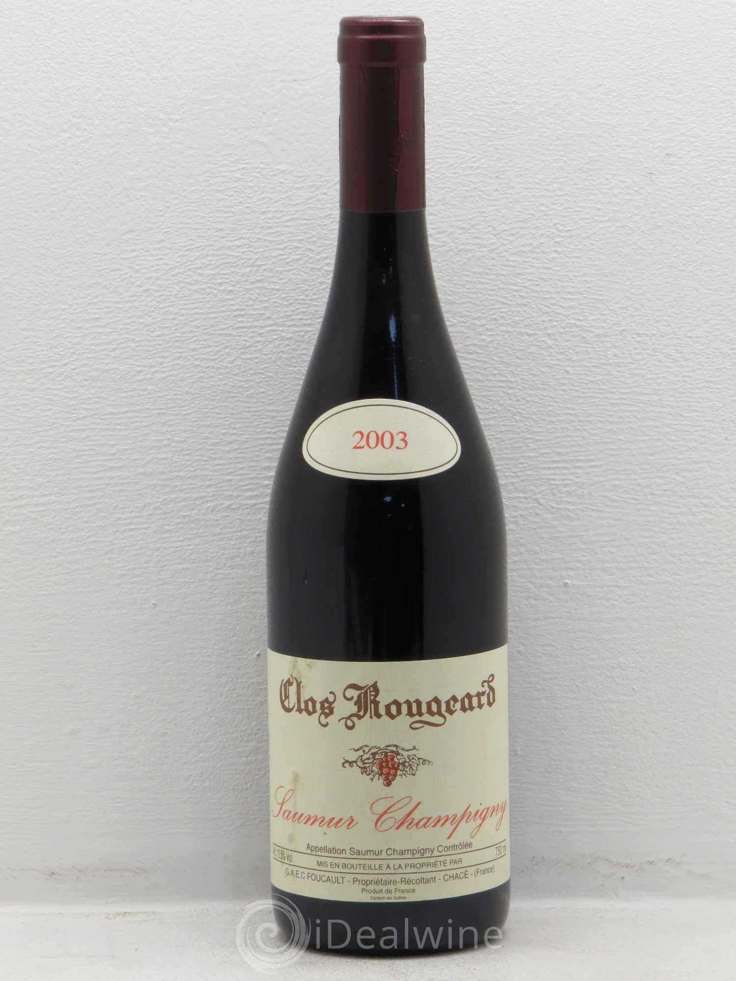 Saumur-Champigny Clos Rougeard 2003 - Lot de 1 bouteille - 0