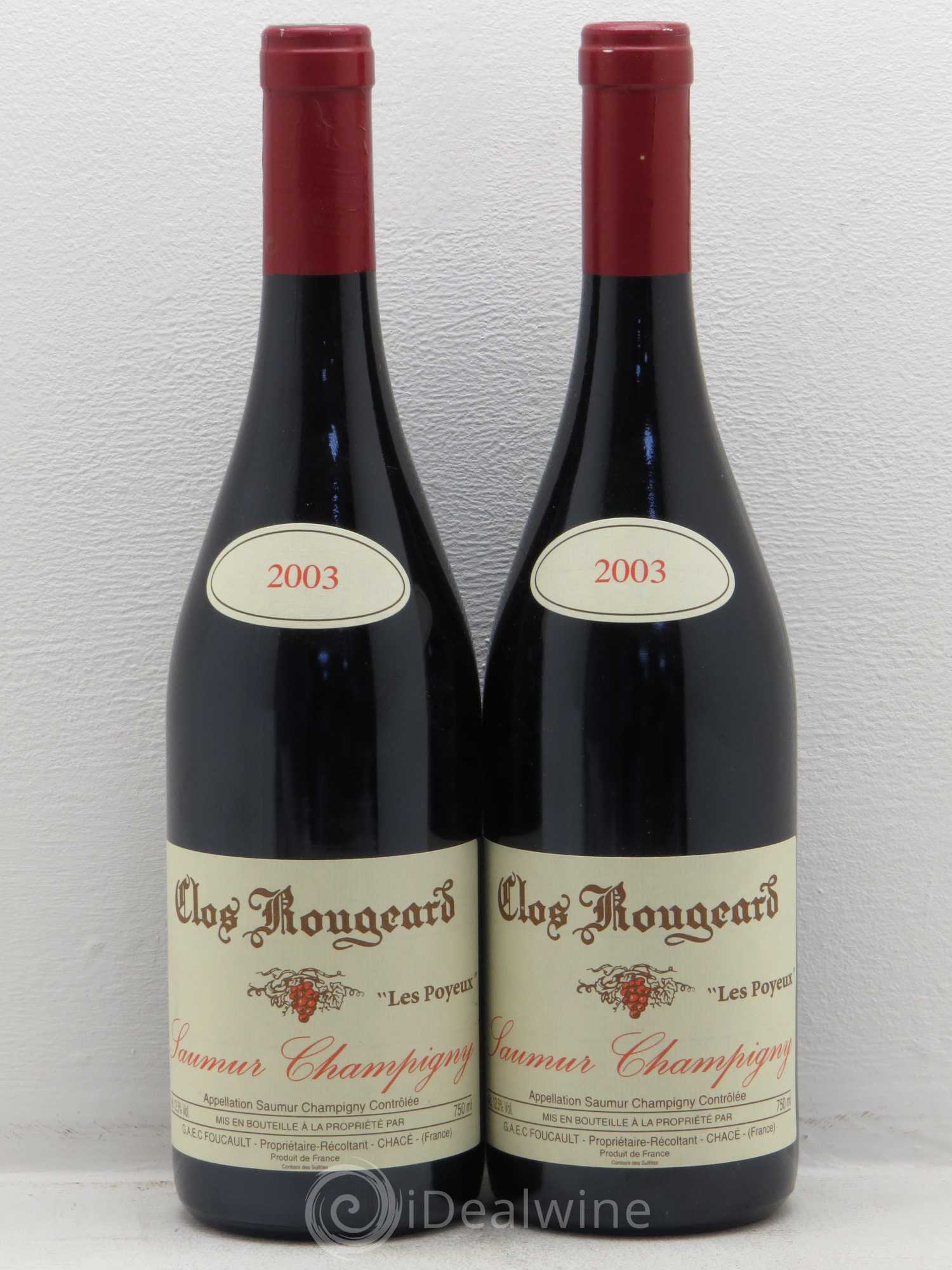 Saumur-Champigny Les Poyeux Clos Rougeard 2003 - Lot de 2 bouteilles - 0