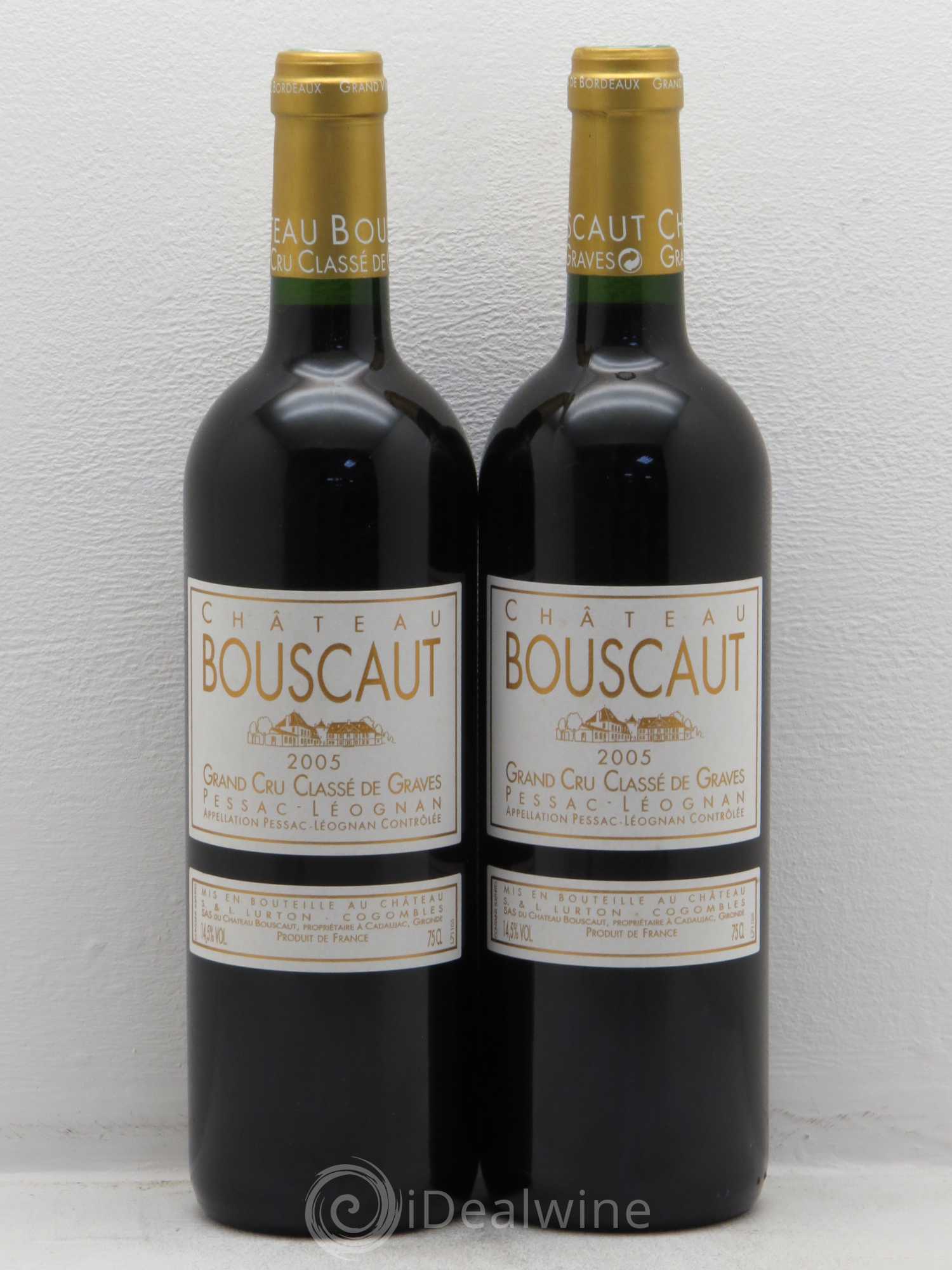 Château Bouscaut Cru Classé de Graves 2005 - Lot de 2 bouteilles - 0