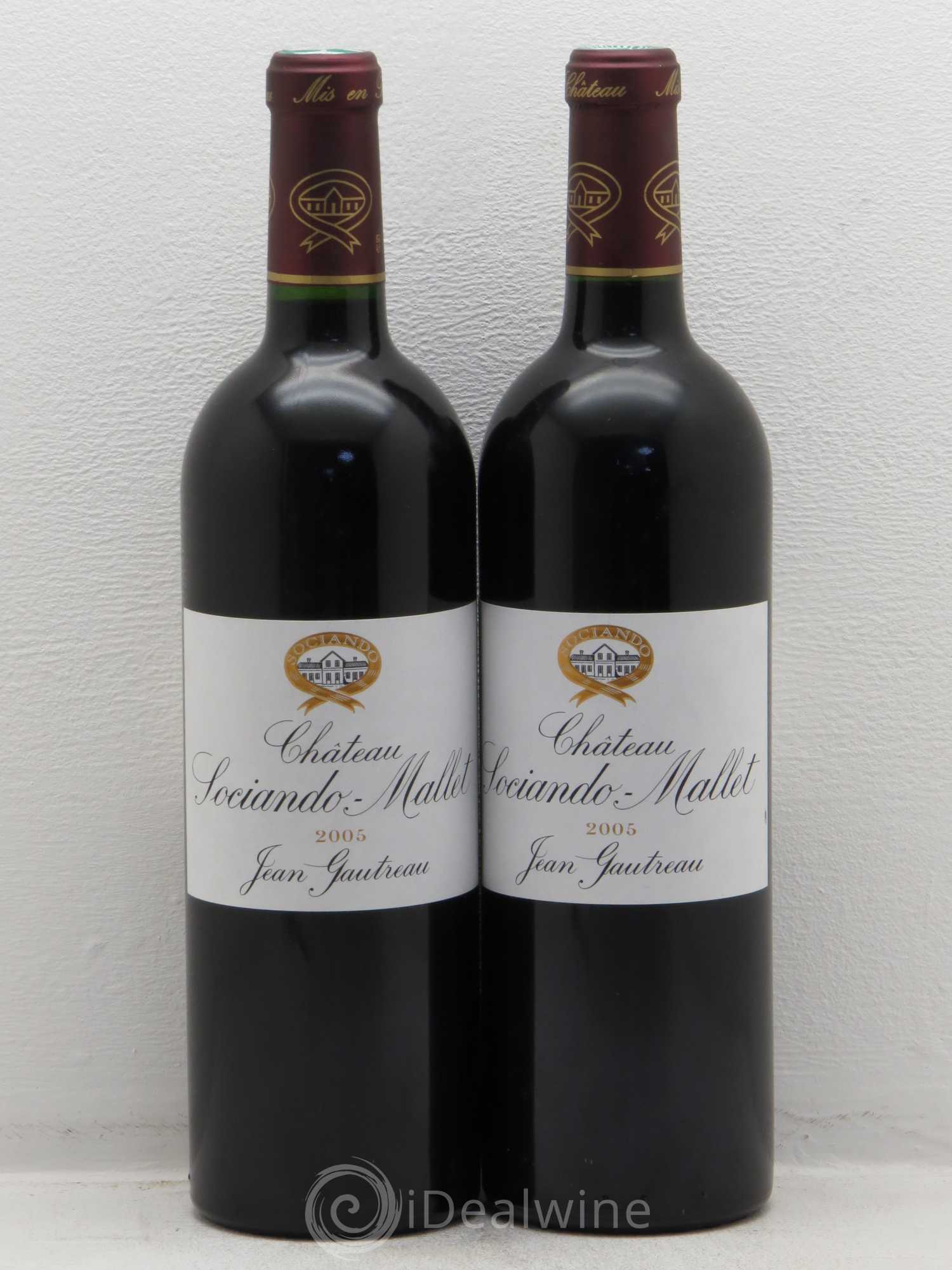 Château Sociando Mallet 2005 - Lot de 2 bouteilles - 0