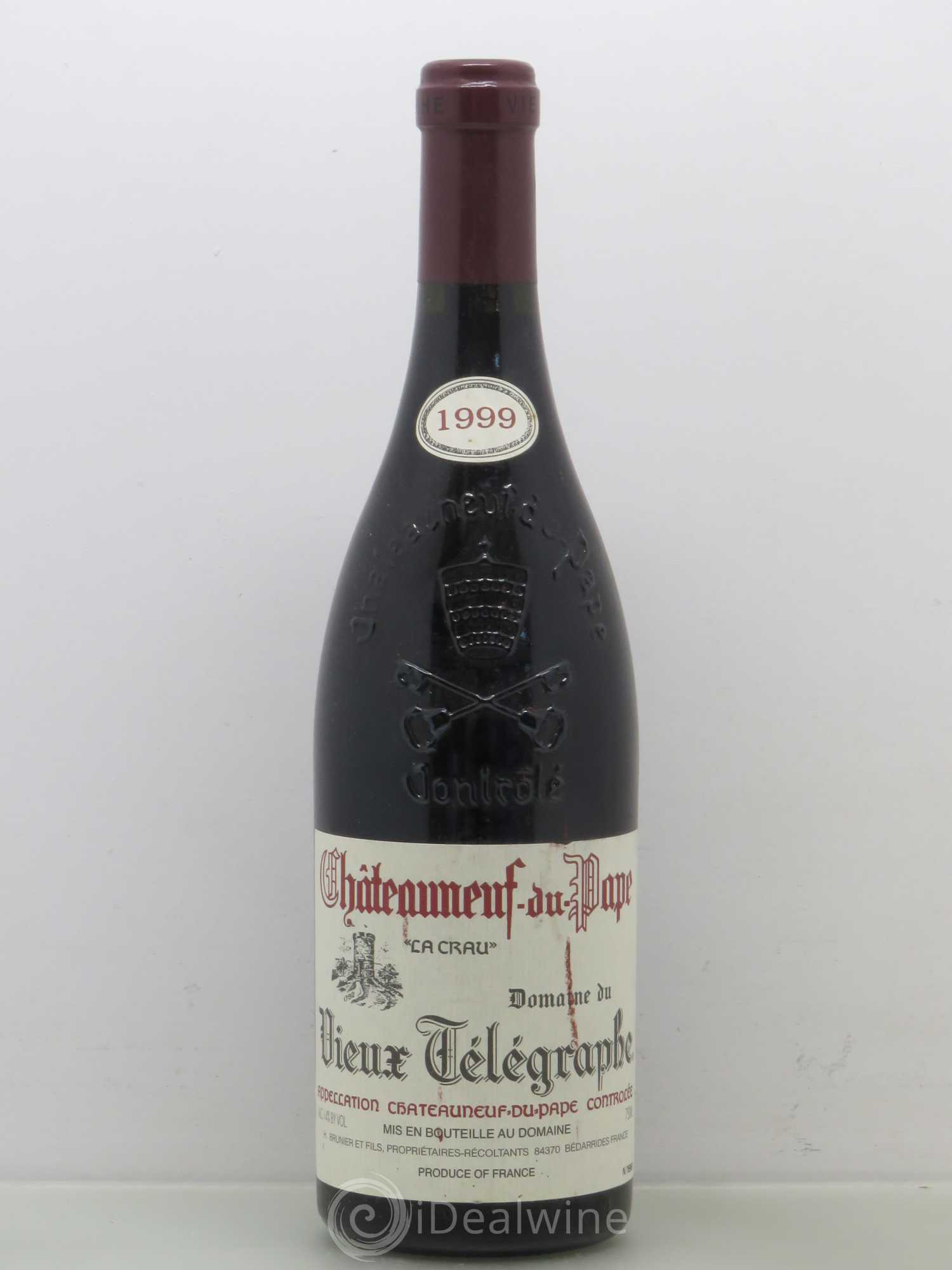 Châteauneuf-du-Pape Vieux Télégraphe (Domaine du) Vignobles Brunier 1999 - Lot de 1 bouteille - 0