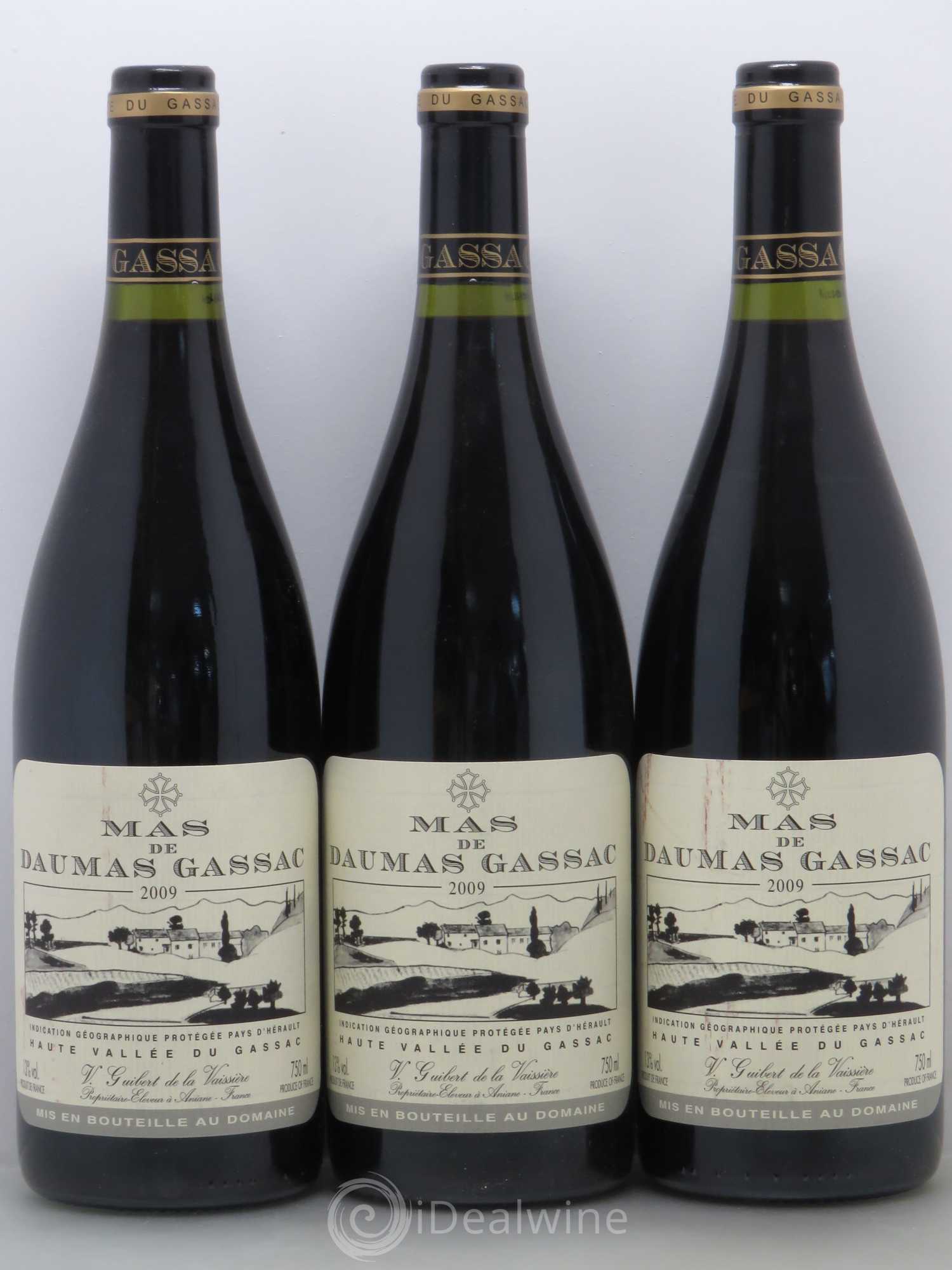 Saint-Guilhem-le-Désert - Cité d'Aniane Mas Daumas Gassac Famille Guibert de La Vaissière 2009 - Lot de 6 bouteilles - 2
